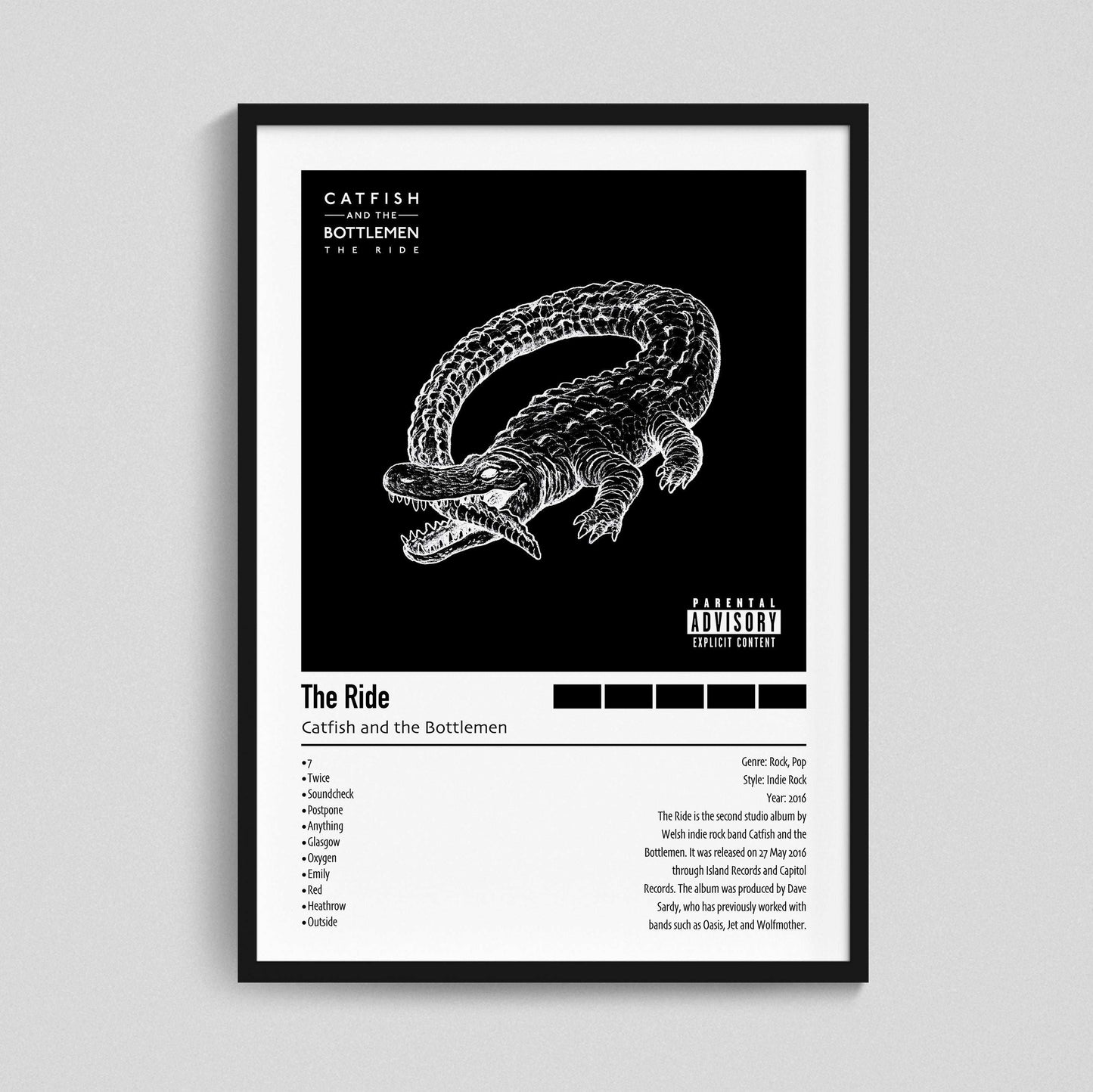 Catfish And The Bottlemen | The Ride | Custom Album Cover Poster Print