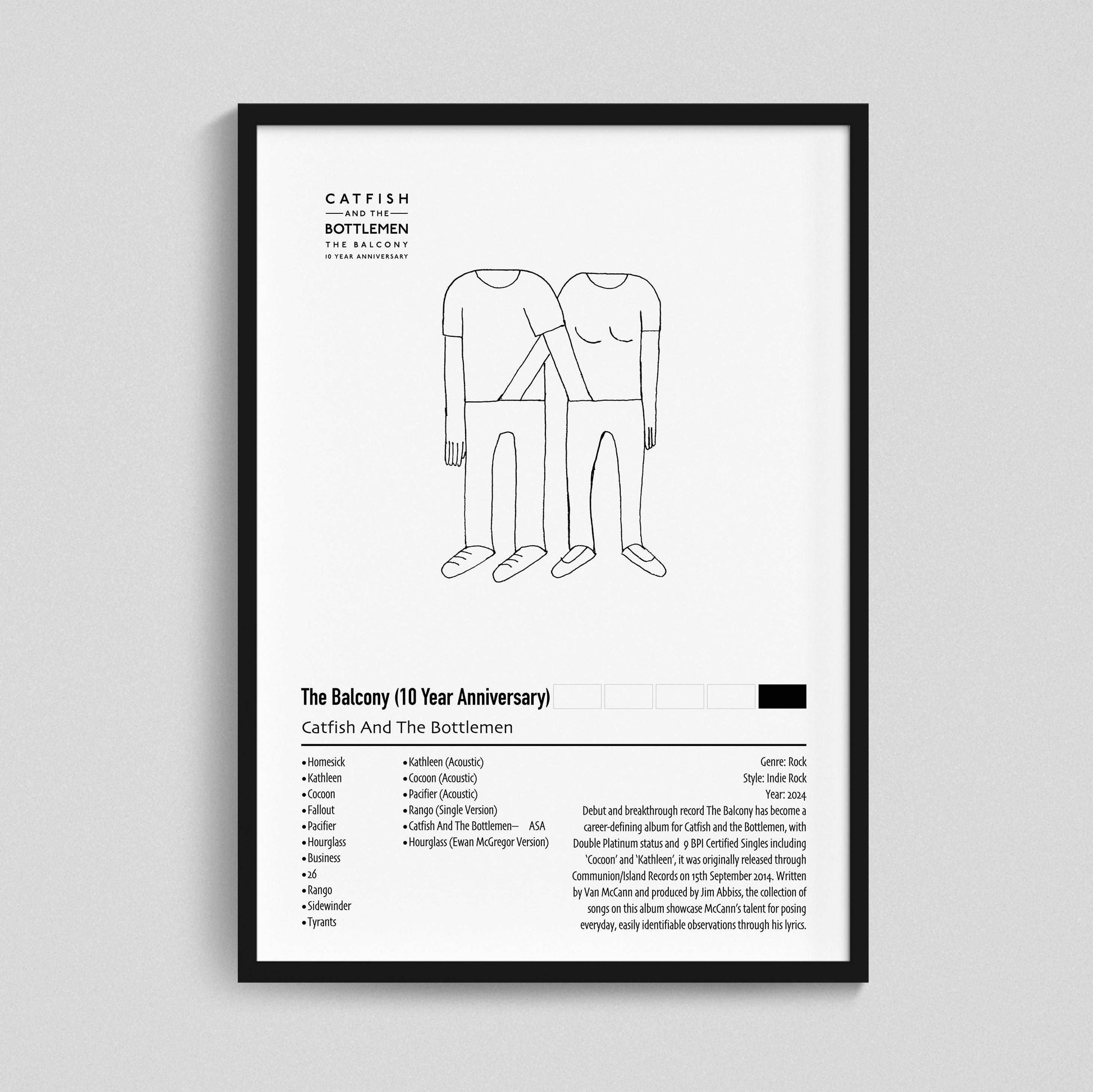Catfish And The Bottlemen | The Balcony (10 Year Anniversary) | Custom Album Cover Poster Print