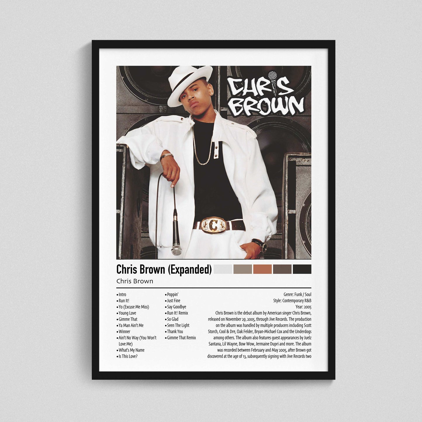 Chris Brown | Chris Brown (Expanded) | Custom Album Cover Poster Print