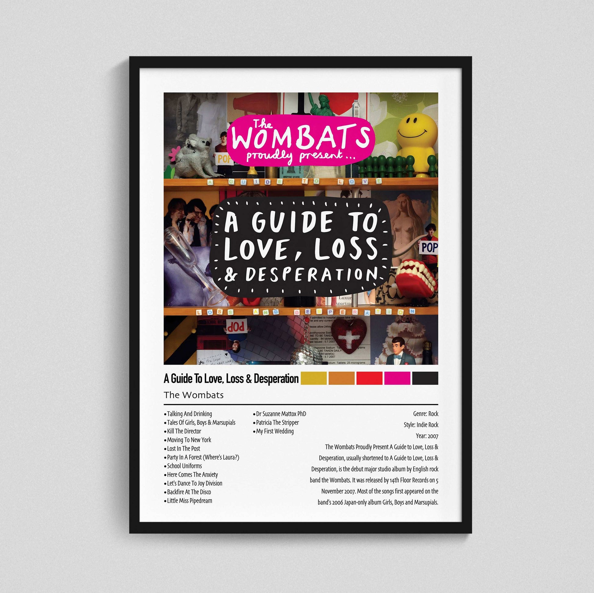 Wombats | A Guide To Love, Loss and Desperation | Custom Album Cover Poster Print