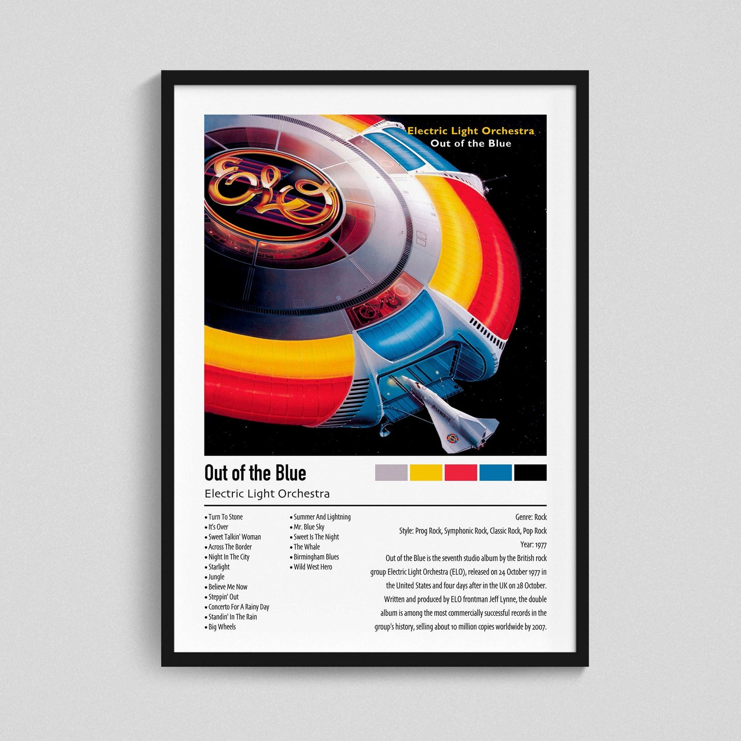 Electric Light Orchestra | Out of the Blue | Custom Album Cover Poster Print