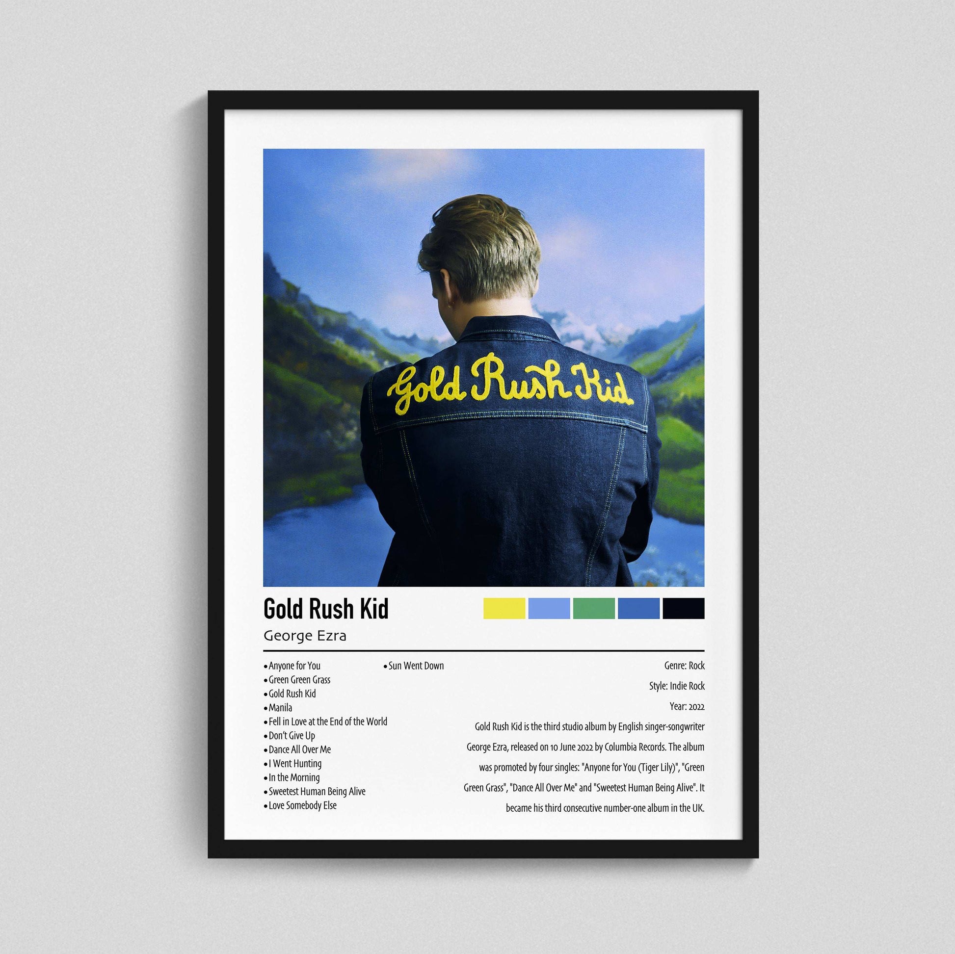 George Ezra | Gold Rush Kid | Custom Album Cover Poster Print