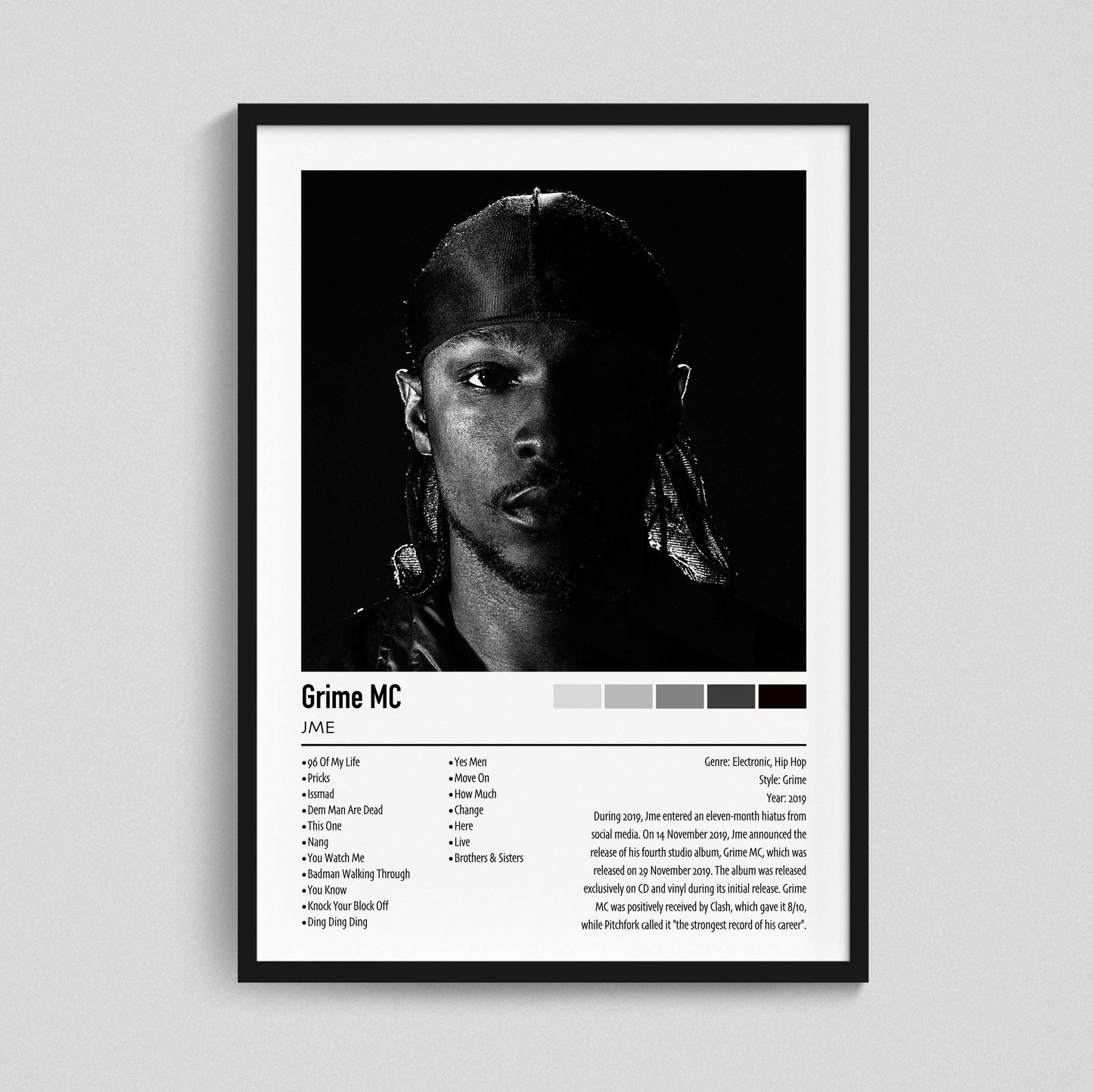 JME | Grime MC | Custom Album Cover Poster Print