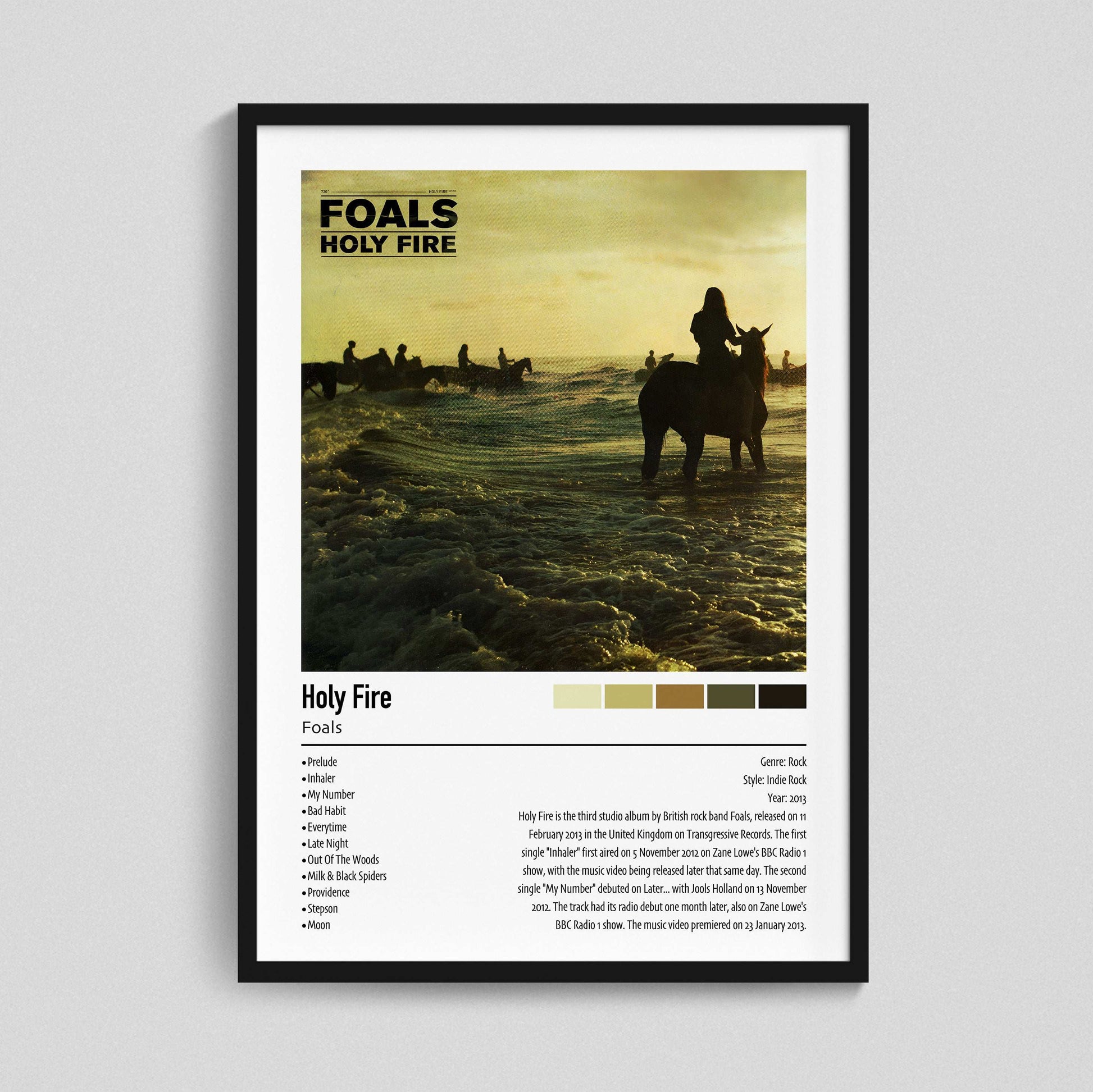Foals | Holy Fire | Custom Album Cover Poster Print