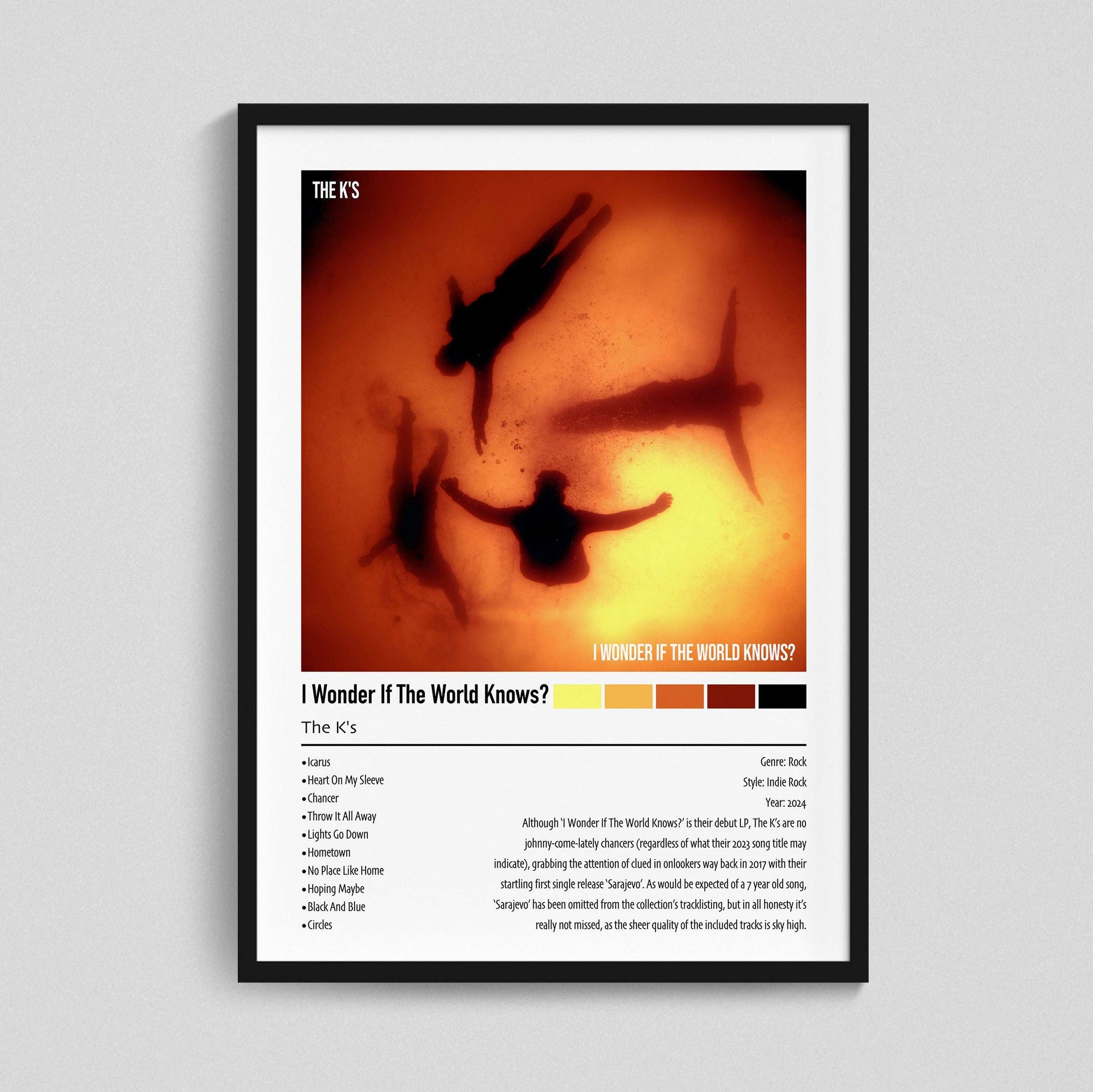 The K's | I Wonder If The World Knows? | Custom Album Cover Poster Print