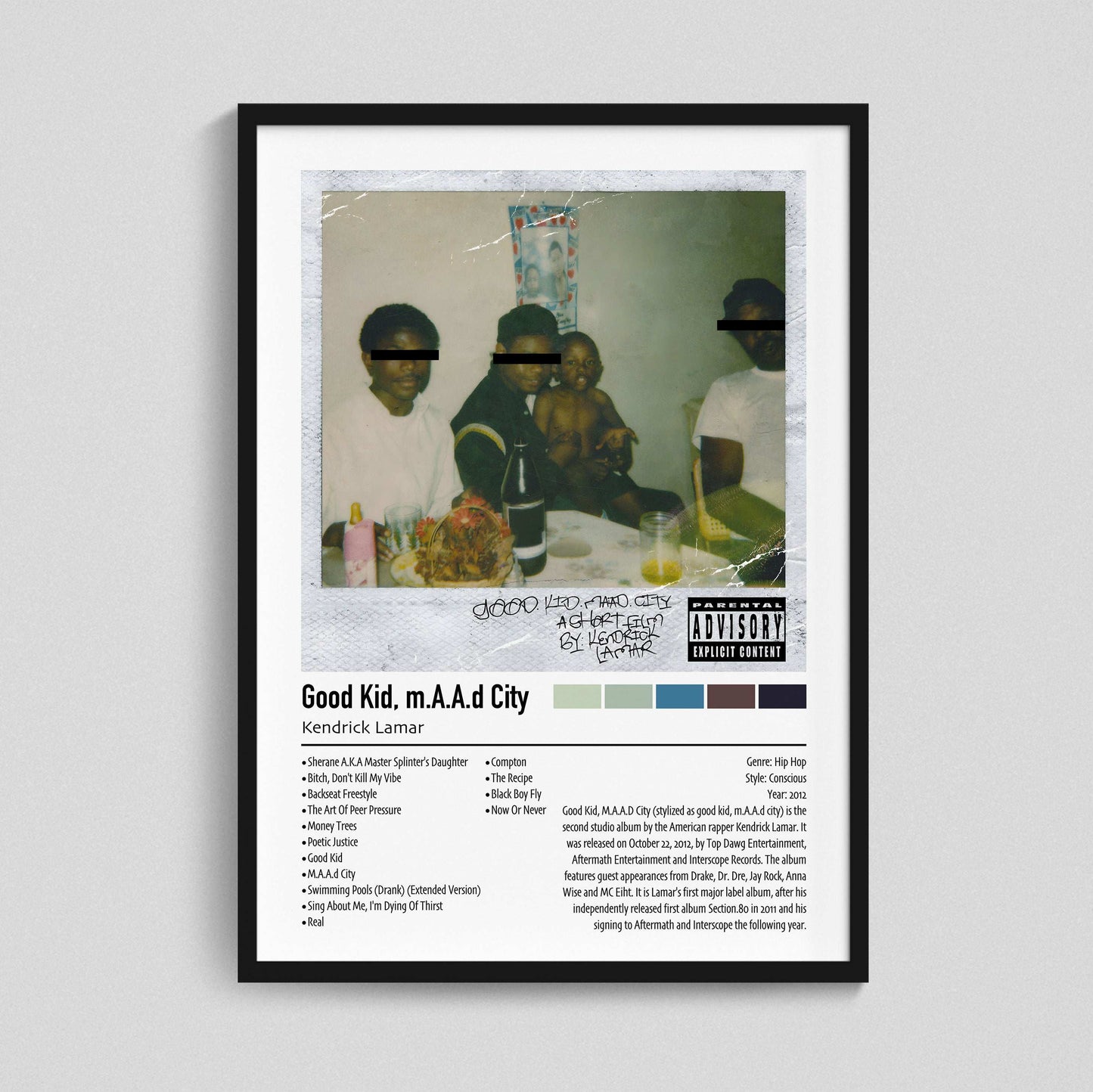 Kendrick Lamar | Good Kid, m.A.A.d City | Custom Album Cover Poster Print