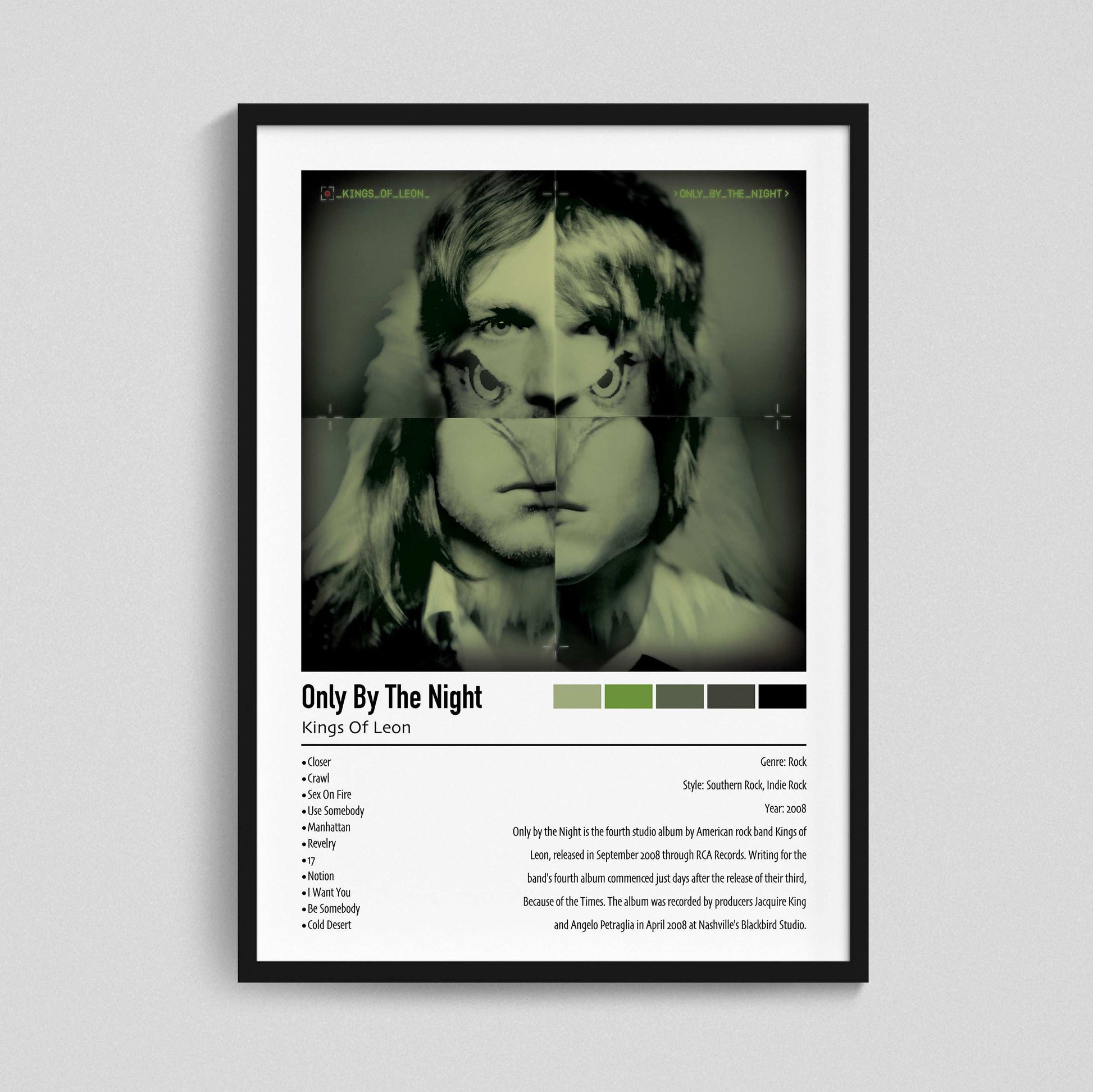 Kings Of Leon | Only By The Night | Custom Album Cover Poster Print