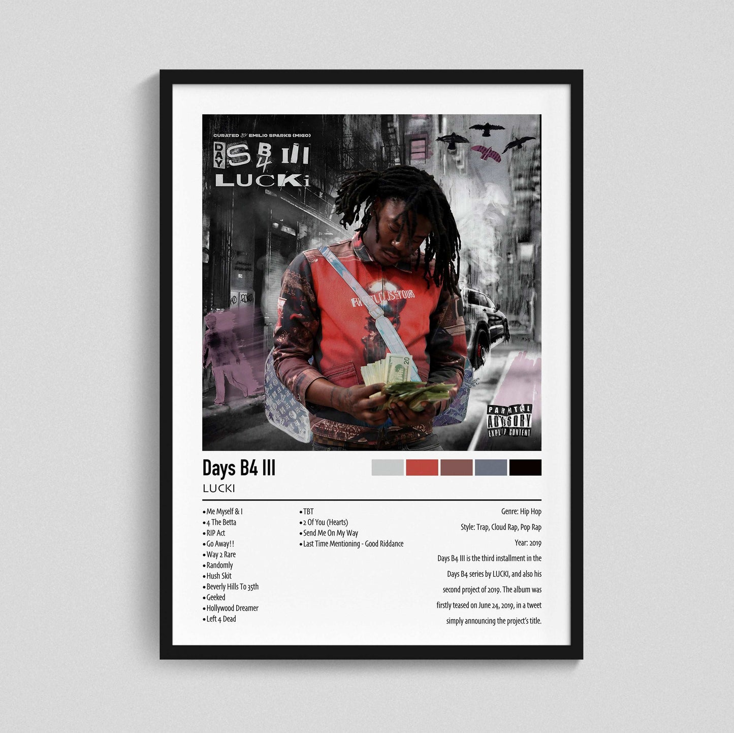 LUCKI | Days B4 Ill | Custom Album Cover Poster Print