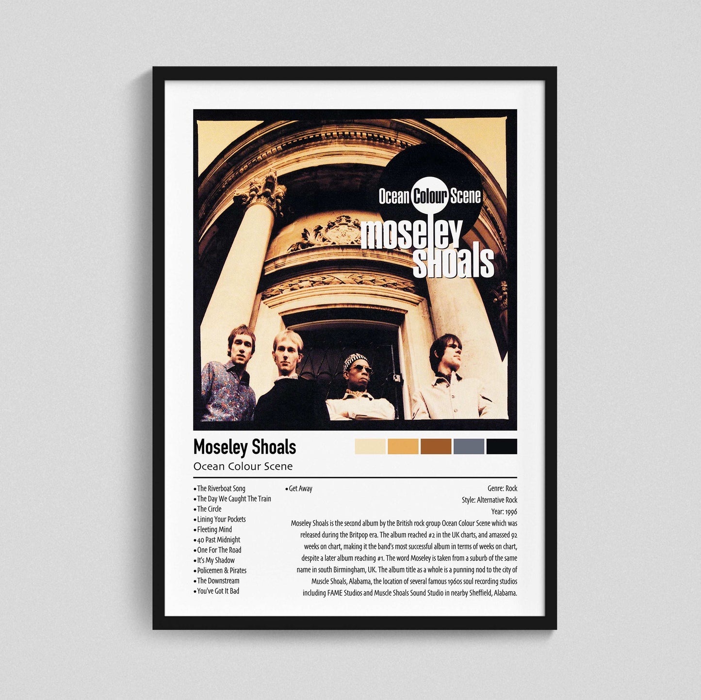 Ocean Colour Scene | Moseley Shoals | Custom Album Cover Poster Print