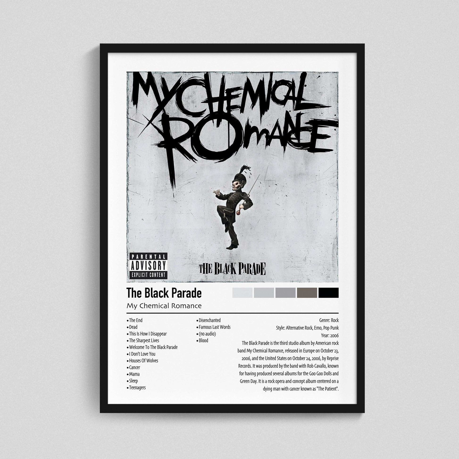 My Chemical Romance | The Black Parade | Custom Album Cover Poster Print