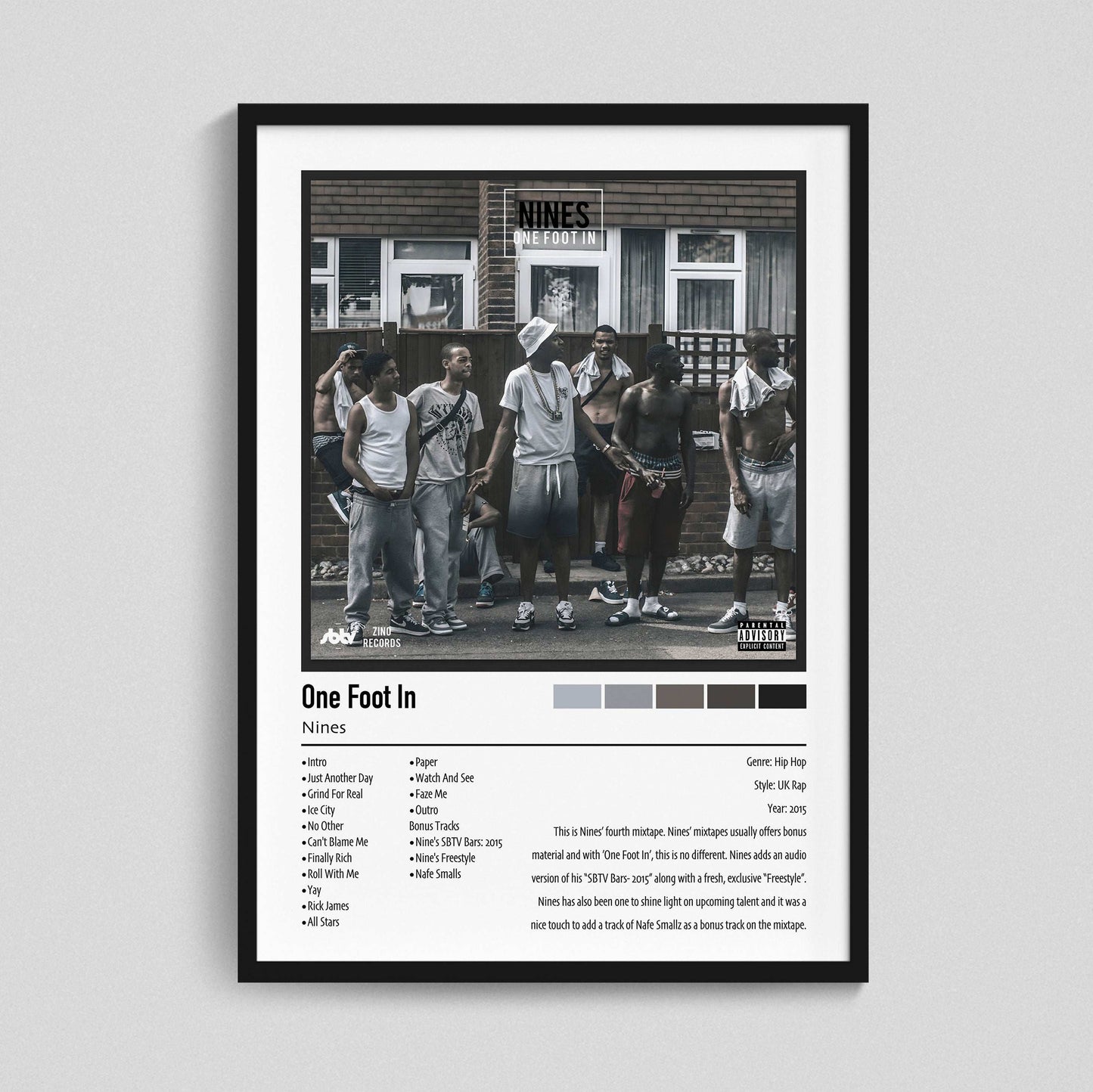 Nines | One Foot In | Custom Album Cover Poster Print
