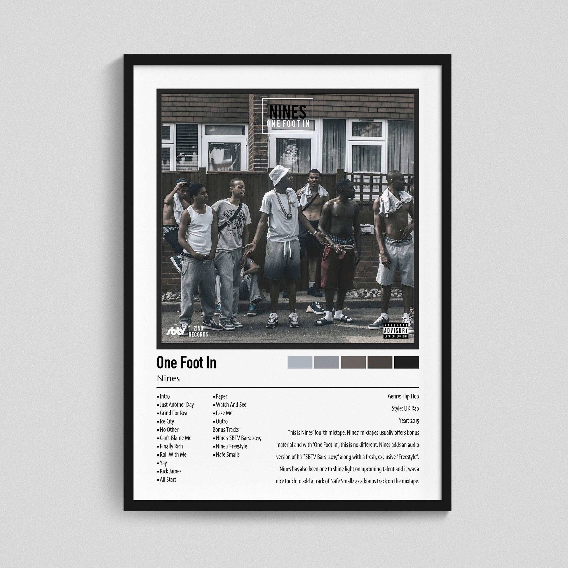 Nines | One Foot In | Custom Album Cover Poster Print
