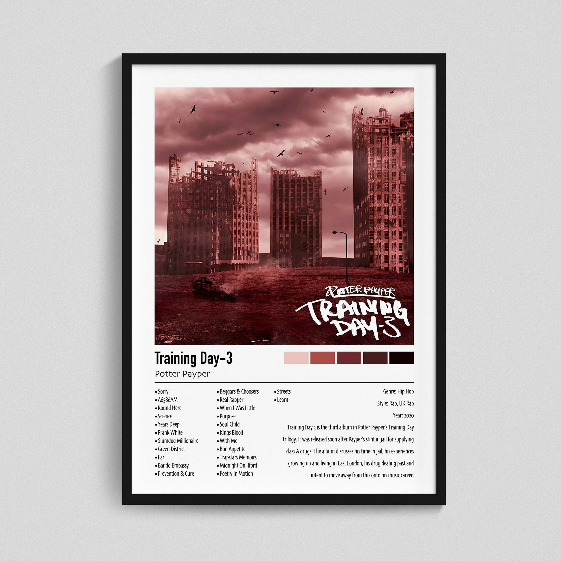 Potter Payper | Training Day-3 | Custom Album Cover Poster Print