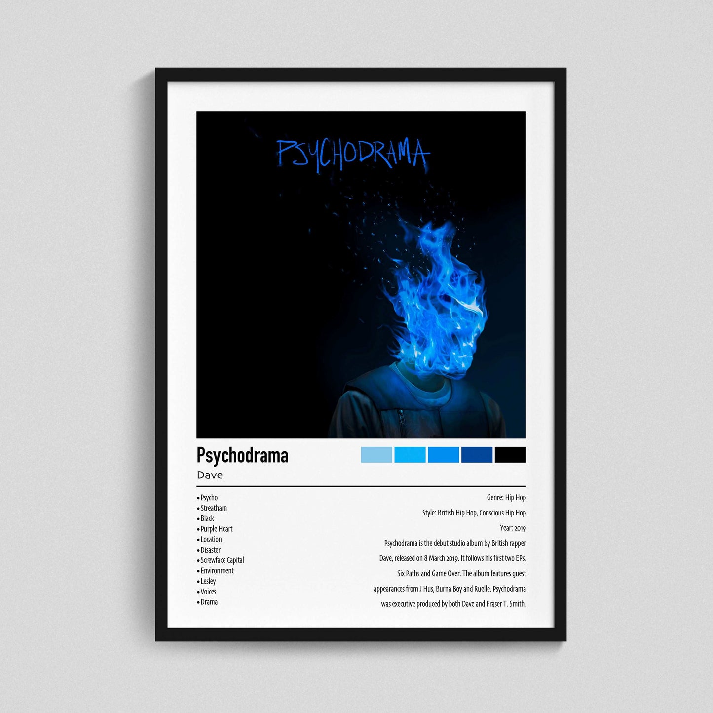 Dave | Psychodrama | Custom Album Cover Poster Print