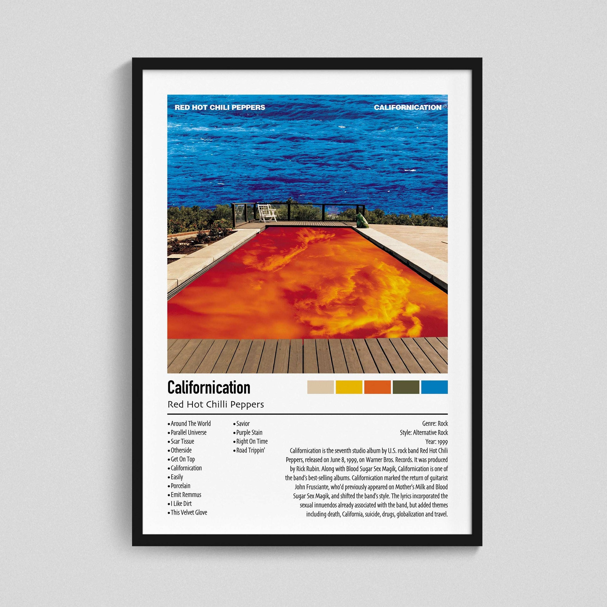 Red Hot Chilli Peppers | Californication | Custom Album Cover Poster Print