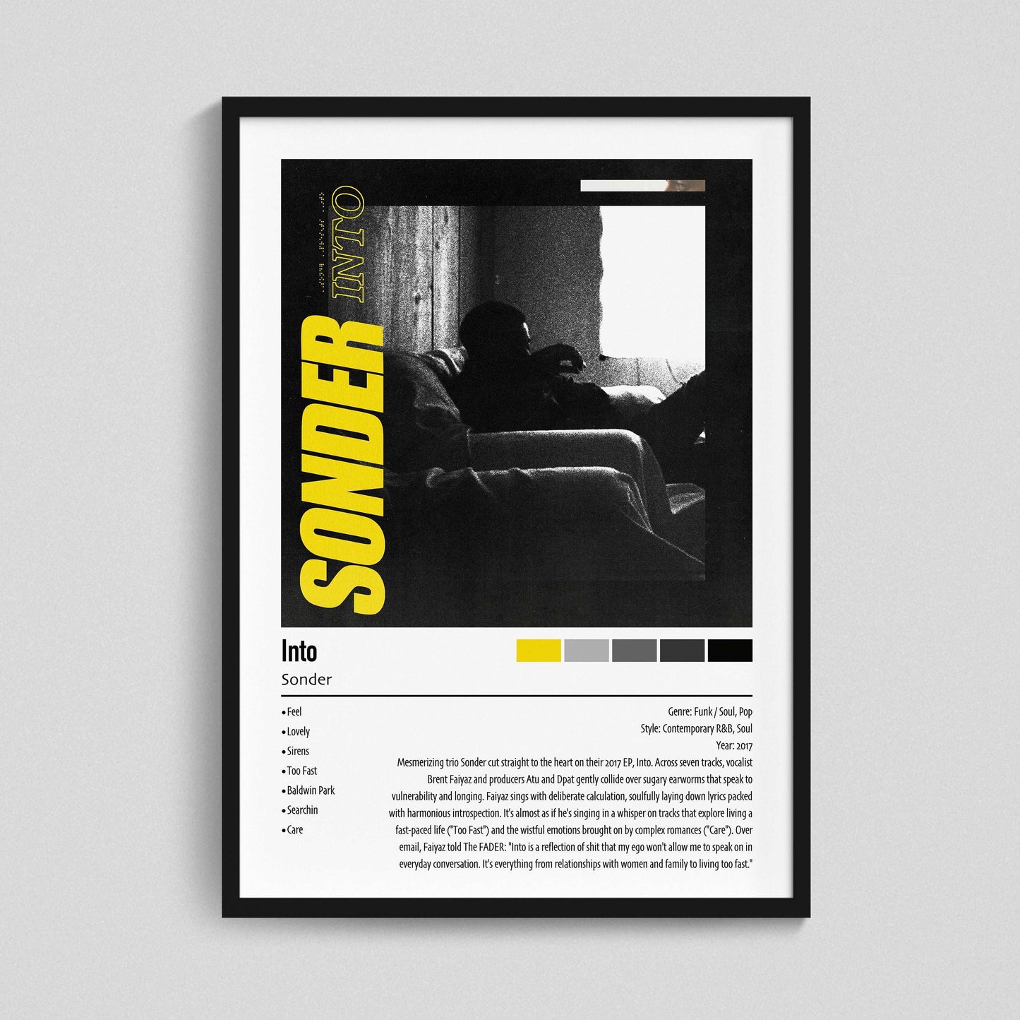 Sonder | Into | Custom Album Cover Poster Print
