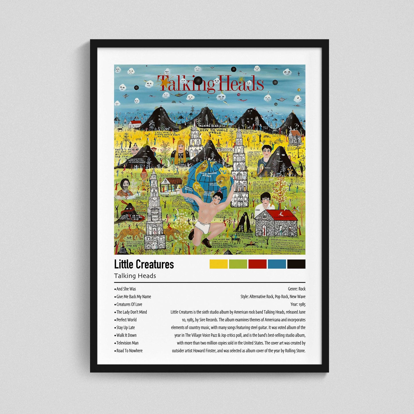 Talking Heads | Little Creatures | Custom Album Cover Poster Print
