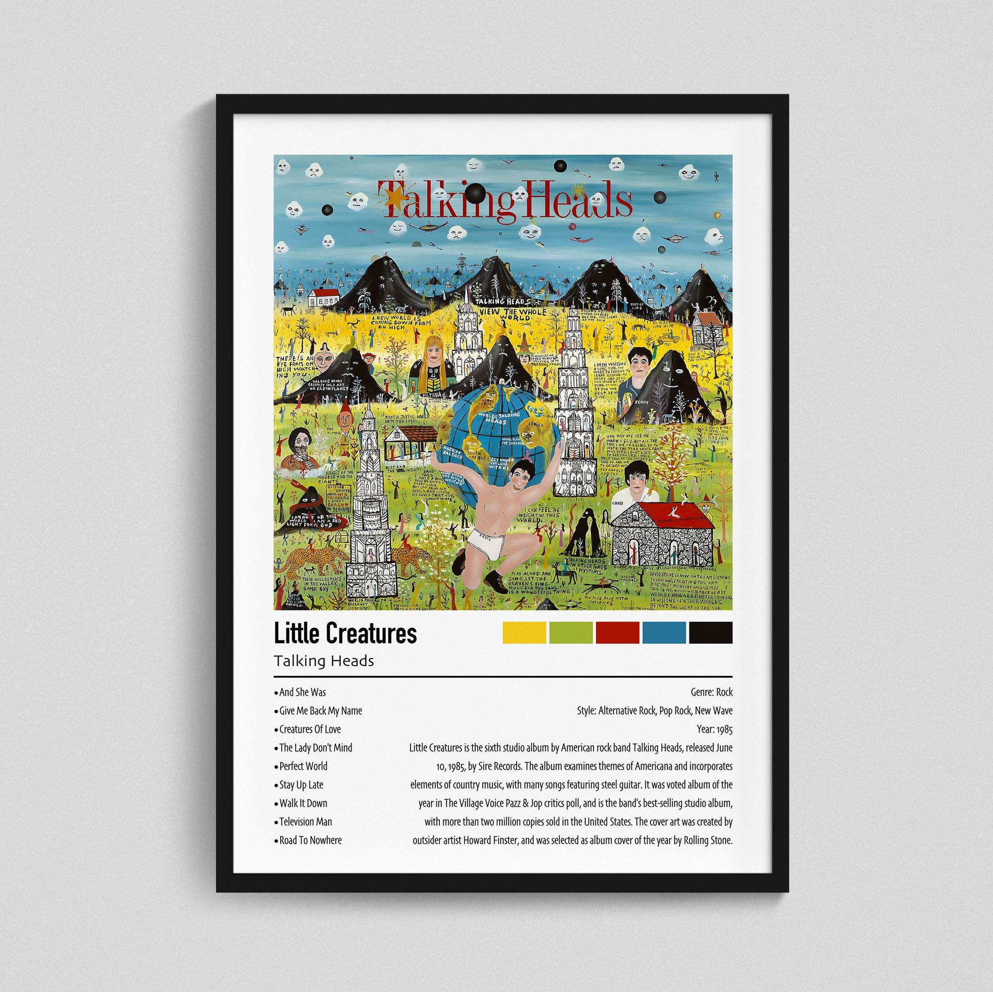 Talking Heads | Little Creatures | Custom Album Cover Poster Print