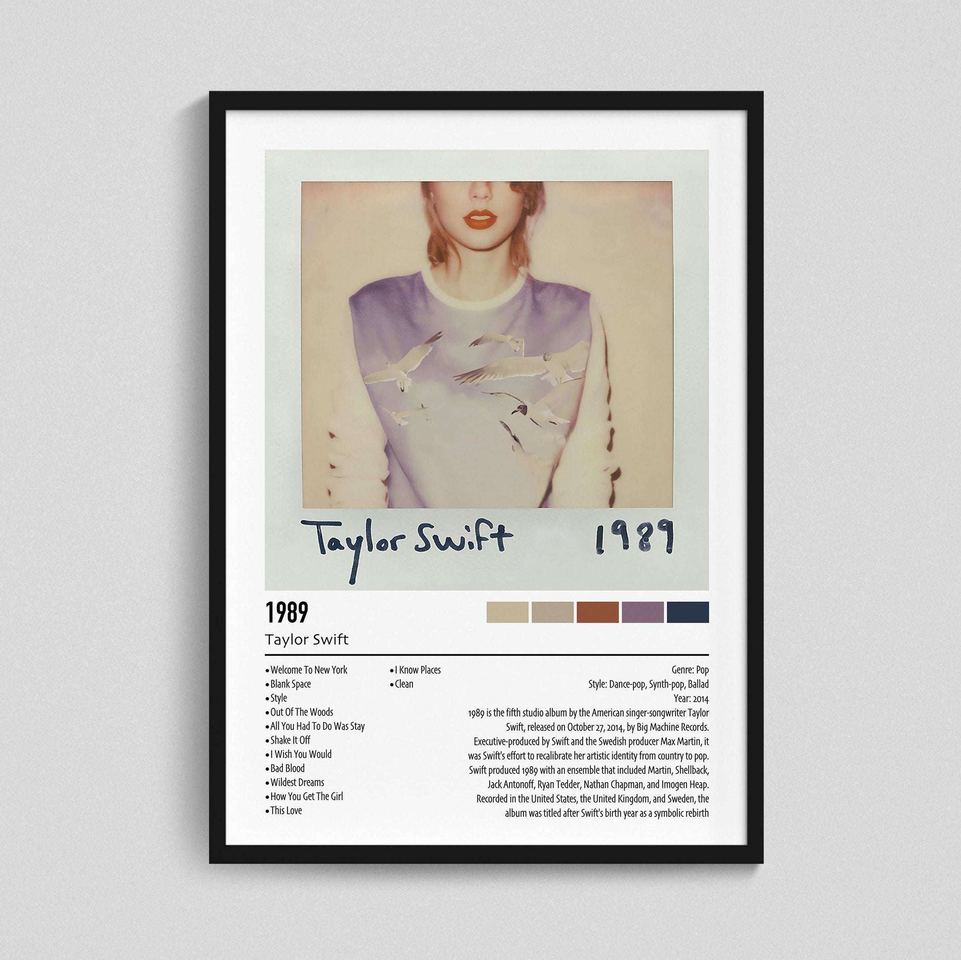 Taylor Swift | 1989 | Custom Album Cover Poster Print