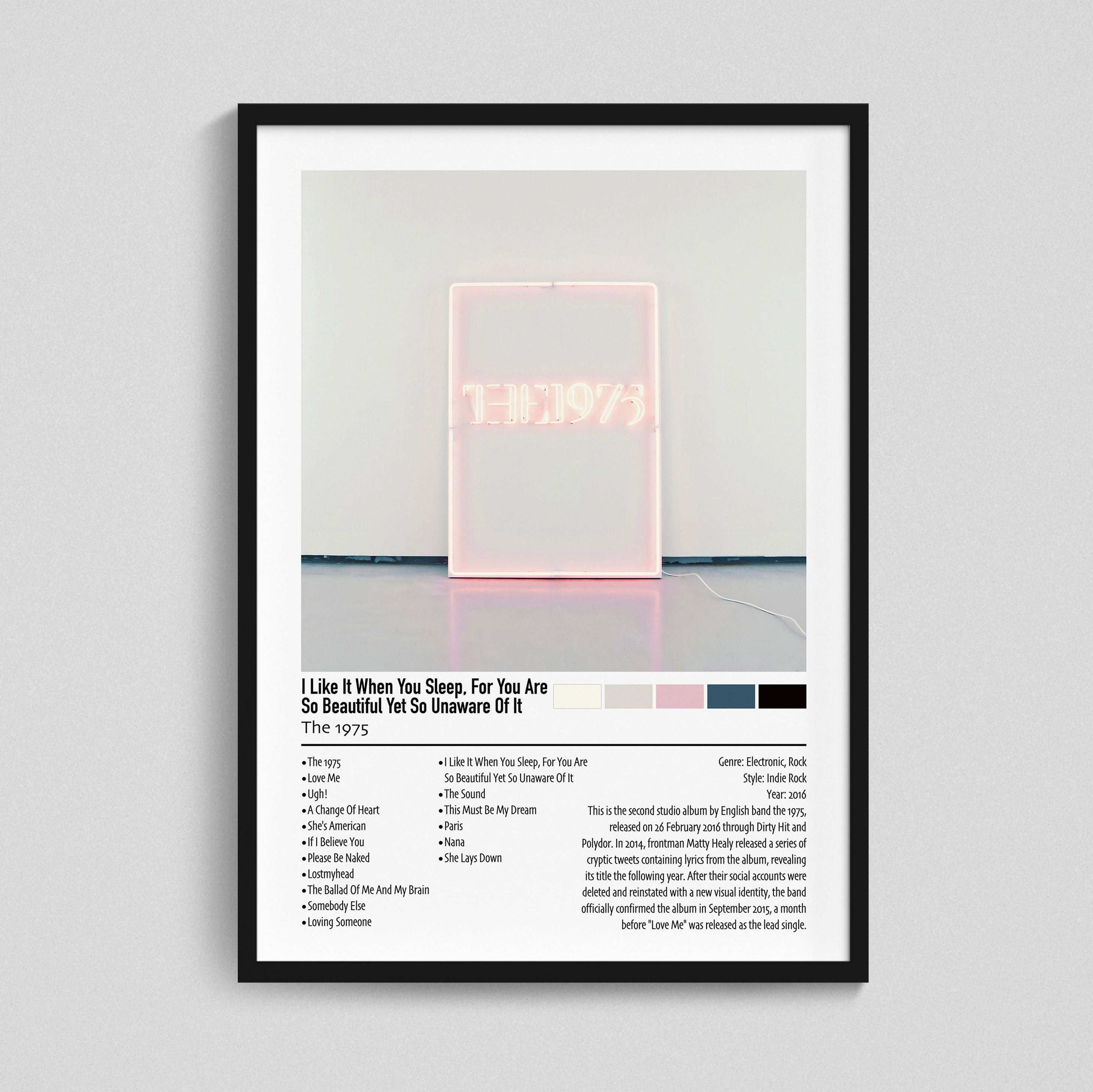 The 1975 | I Like It When You Sleep, For You Are So Beautiful Yet So Unaware Of It | Custom Album Cover Poster Print