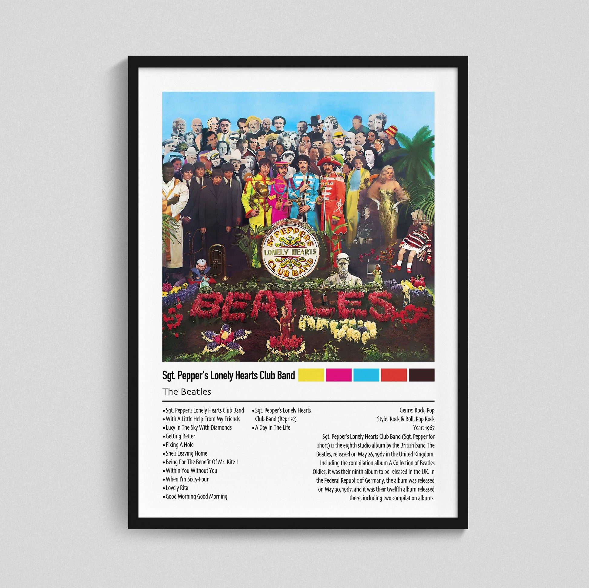 The Beatles | Sgt. Pepper's Lonely Hearts Club Band | Custom Album Cover Poster Print