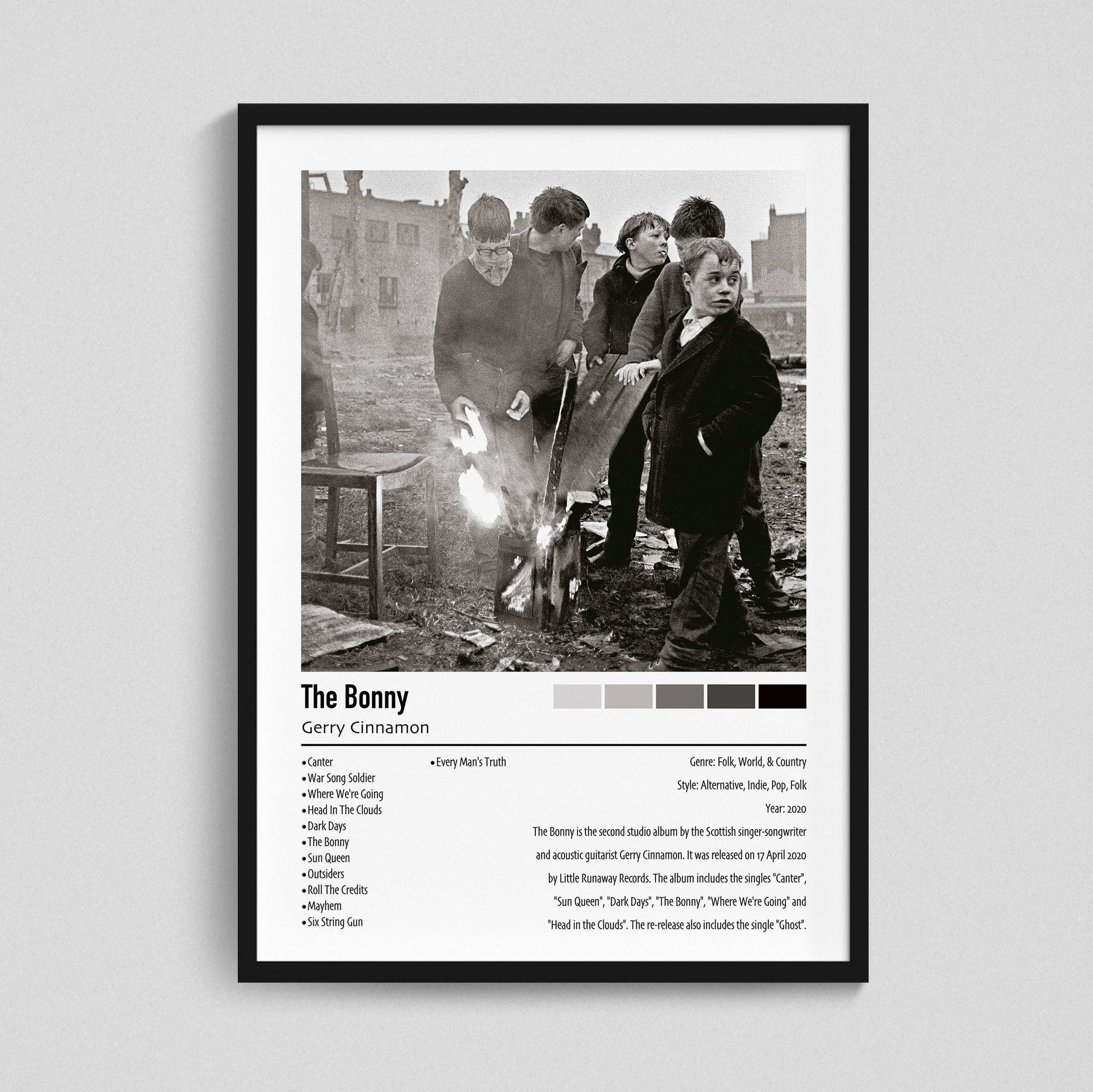 Gerry Cinnamon | The Bonny | Custom Album Cover Poster Print