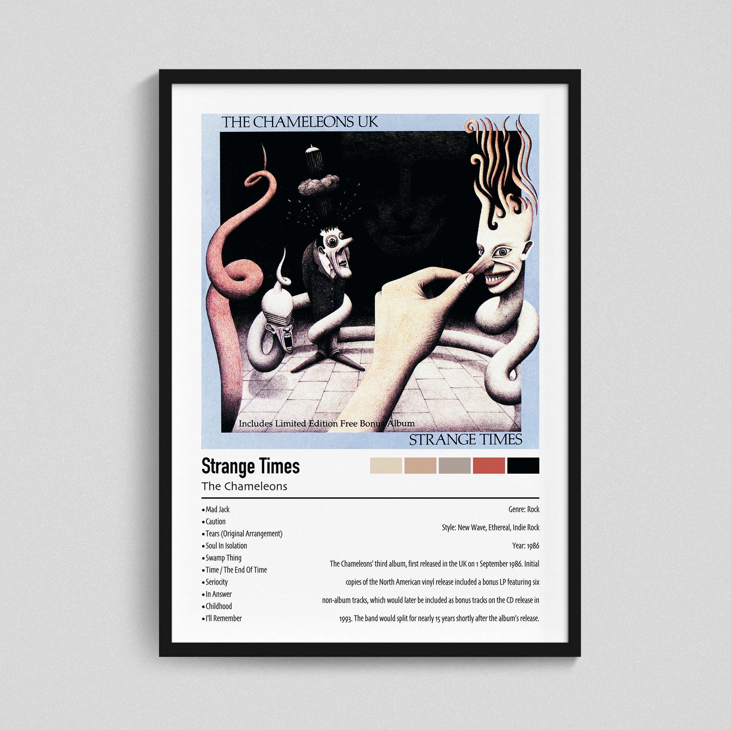 The Chameleons | Strange Times | Custom Album Cover Poster Print