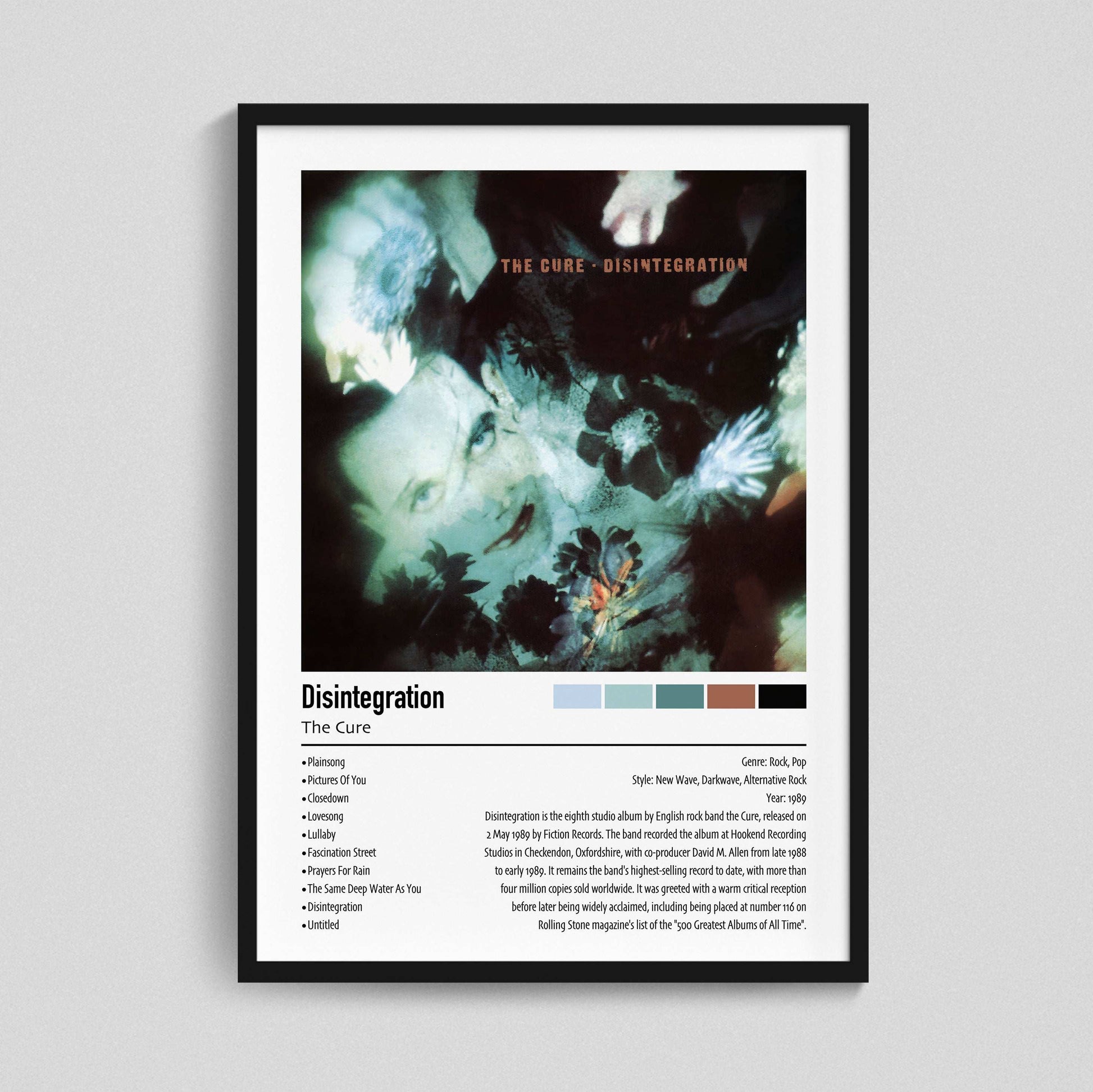 The Cure | Disintegration | Custom Album Cover Poster Print
