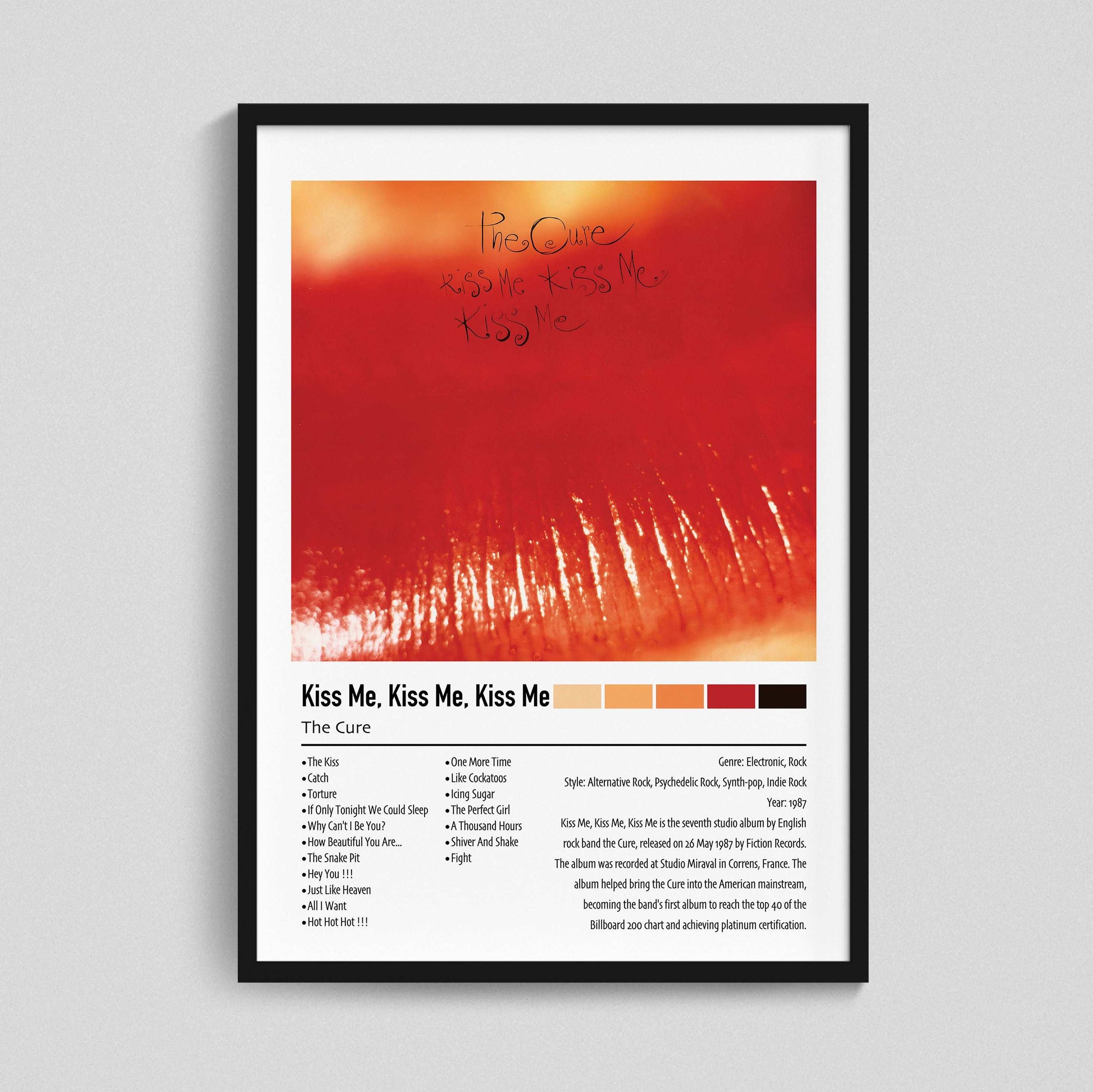 The Cure | Kiss Me, Kiss Me, Kiss Me | Custom Album Cover Poster Print
