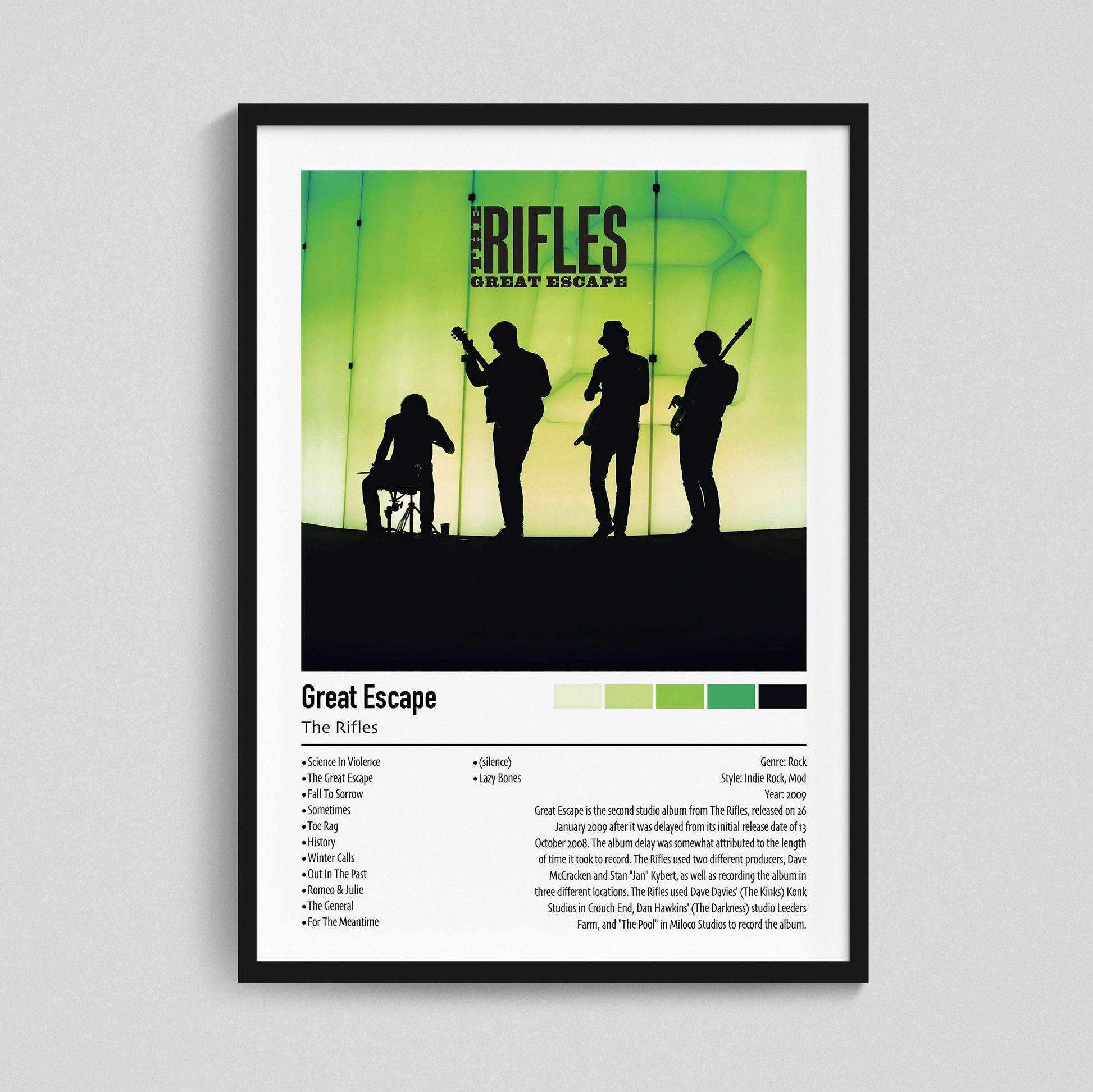 The Rifles | Great Escape | Custom Album Cover Poster Print