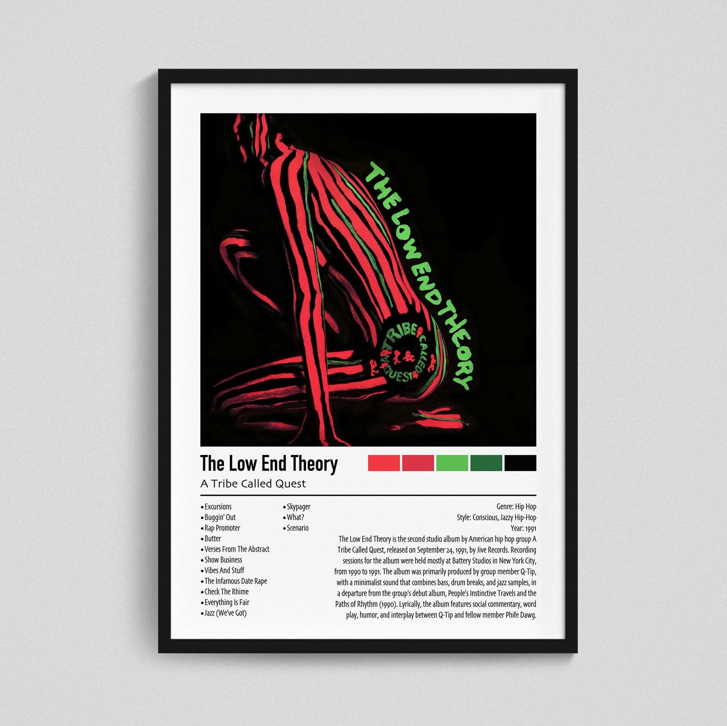 A Tribe Called Quest | The Low End Theory | Custom Album Cover Poster Print