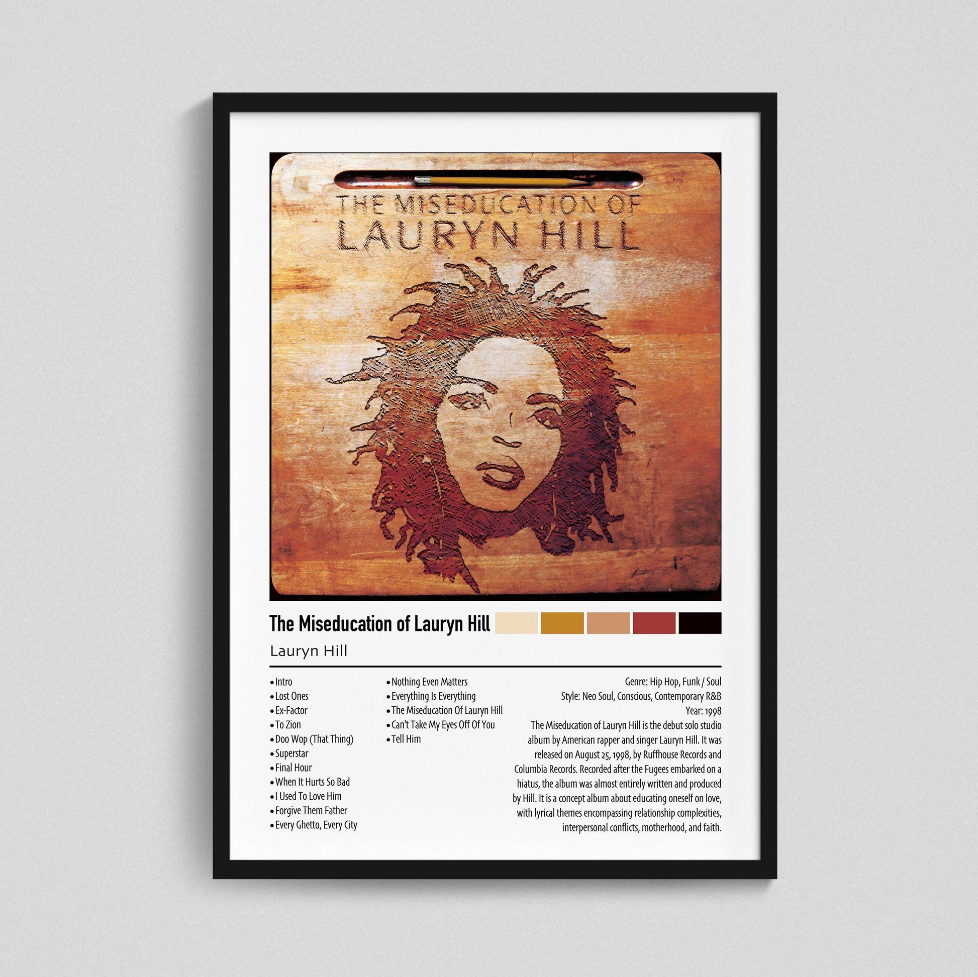 Lauryn Hill | The Miseducation of Lauryn Hill | Custom Album Cover Poster Print