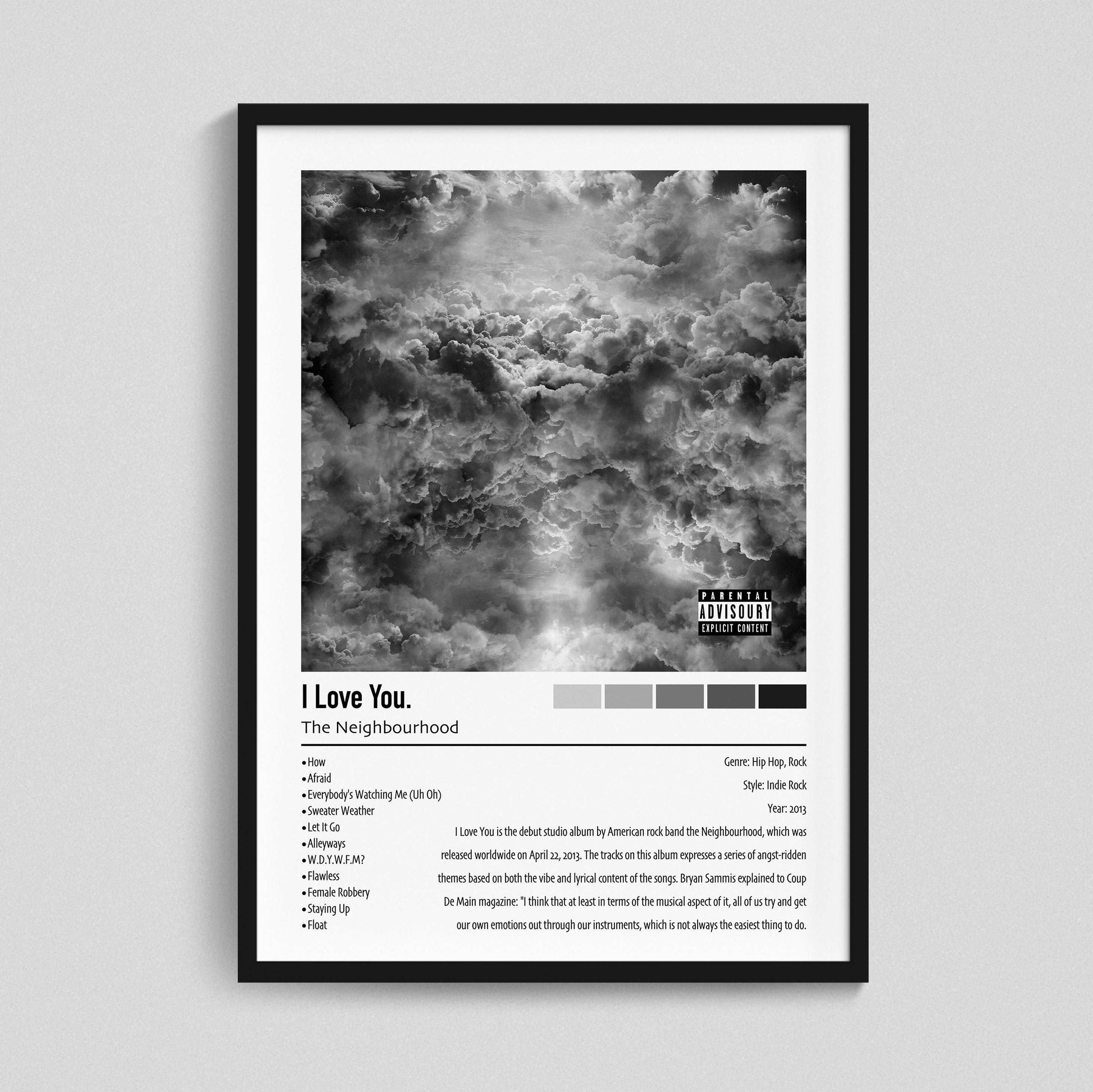 The Neighbourhood | I Love You. | Custom Album Cover Poster Print