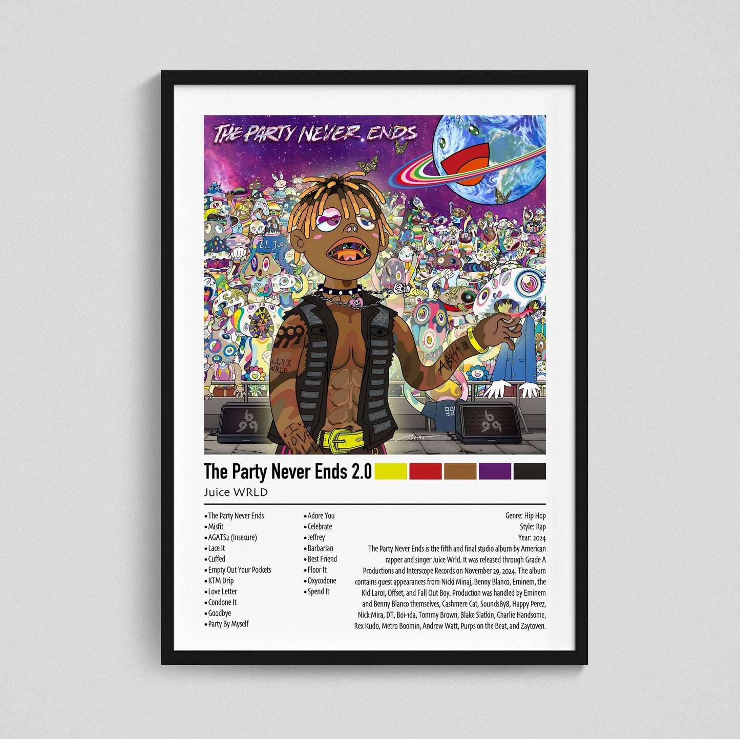 Juice WRLD | The Party Never Ends 2.0 | Custom Album Cover Poster Print