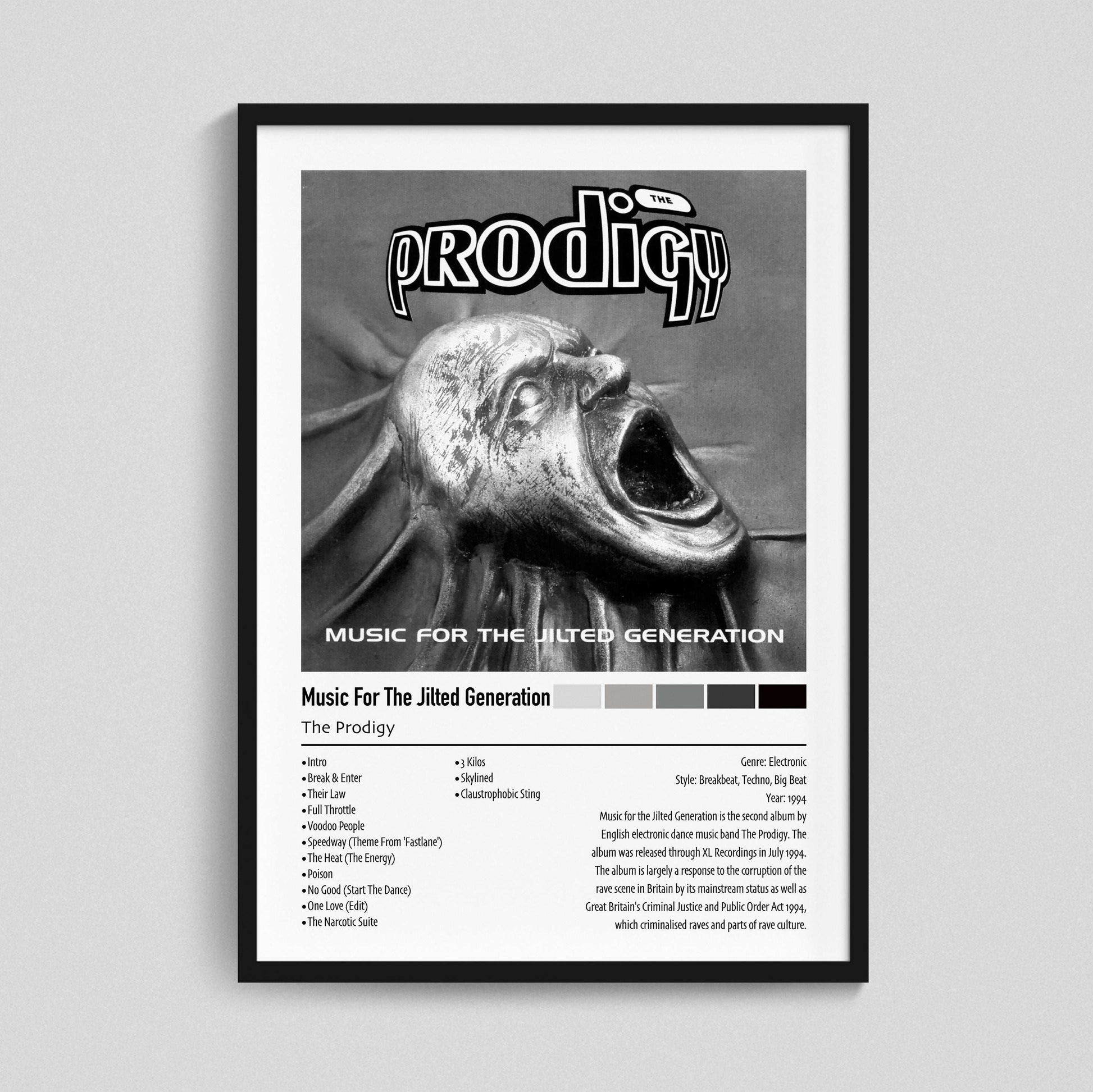 The Prodigy | Music For The Jilted Generation | Custom Album Cover Poster Print