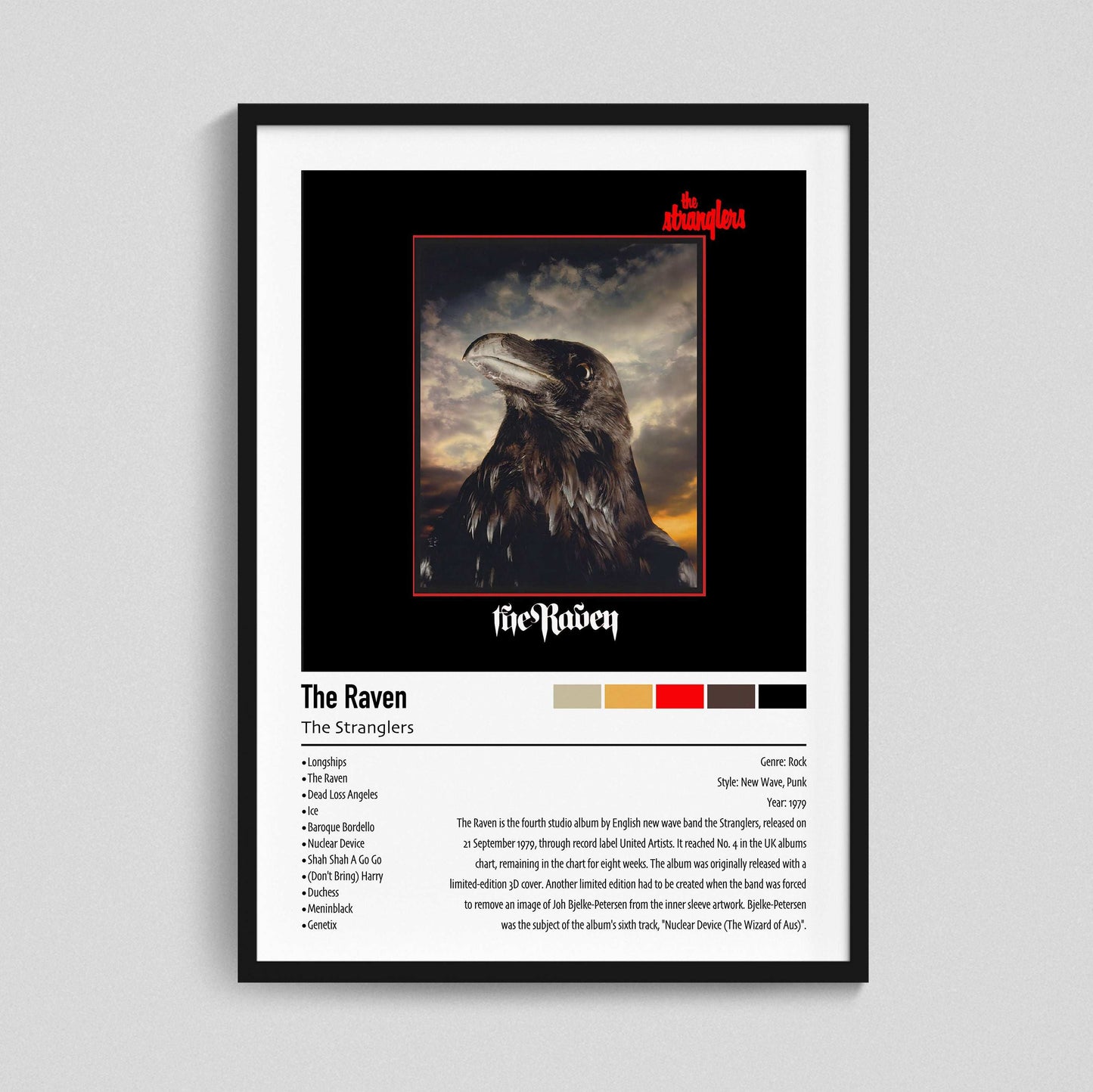The Stranglers | The Raven | Custom Album Cover Poster Print