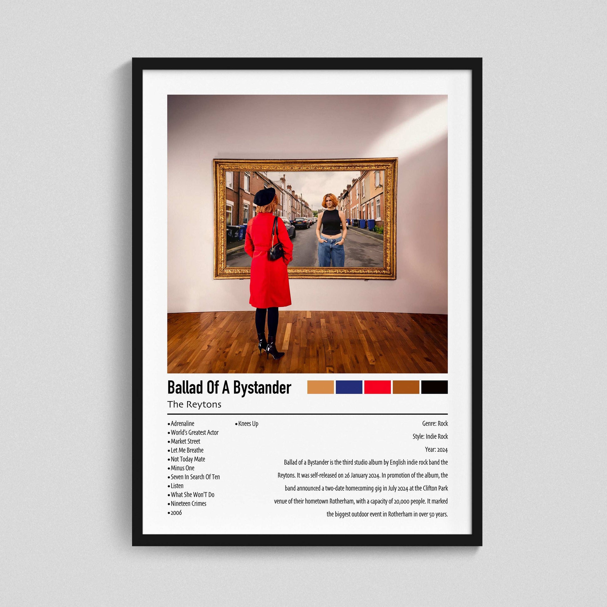 The Reytons | Ballad Of A Bystander | Custom Album Cover Poster Print