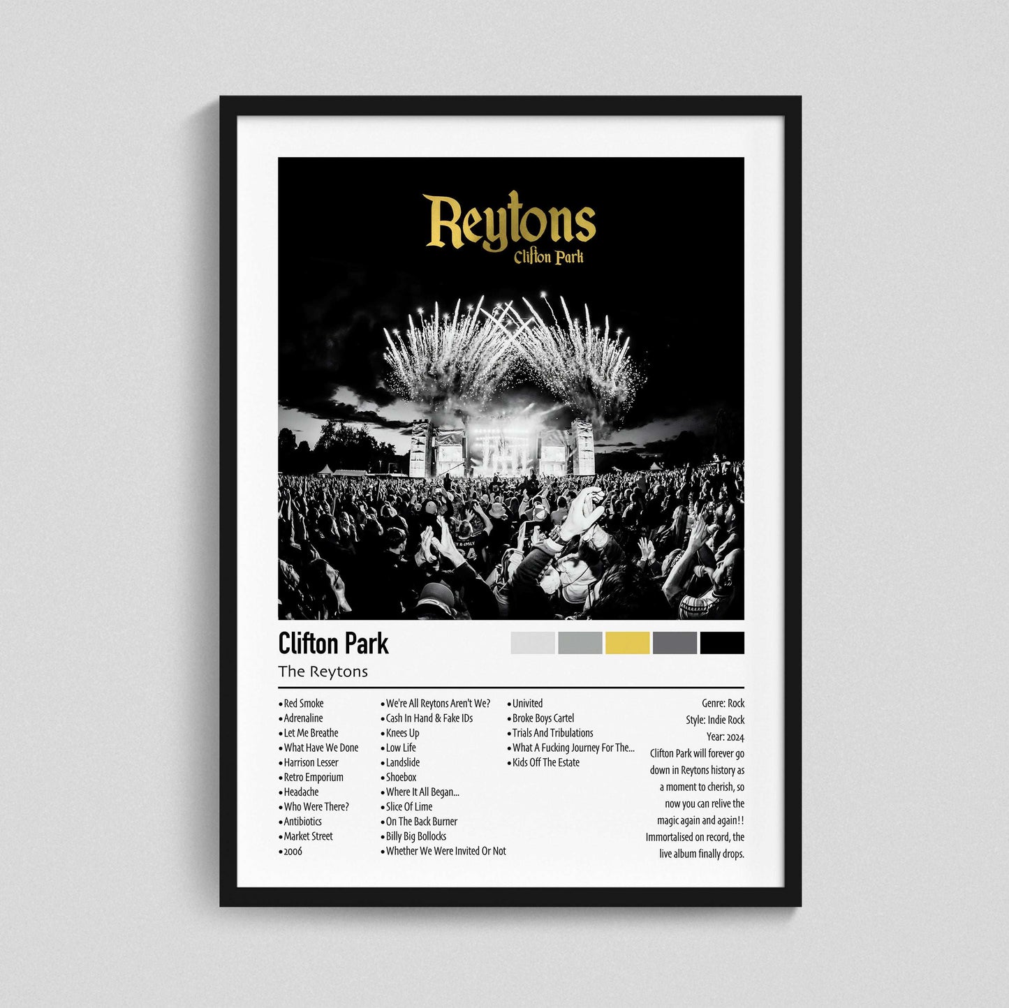 The Reytons | Clifton Park | Custom Album Cover Poster Print