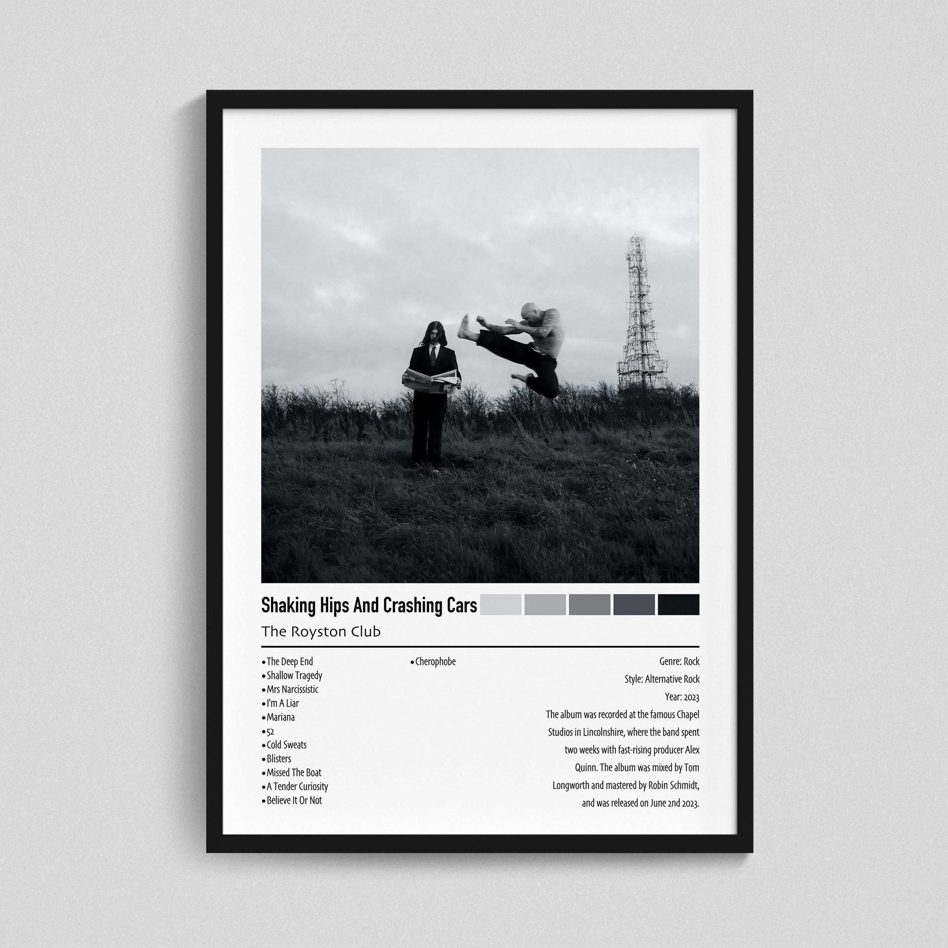 The Royston Club | Shaking Hips And Crashing Cars | Custom Album Cover Poster Print