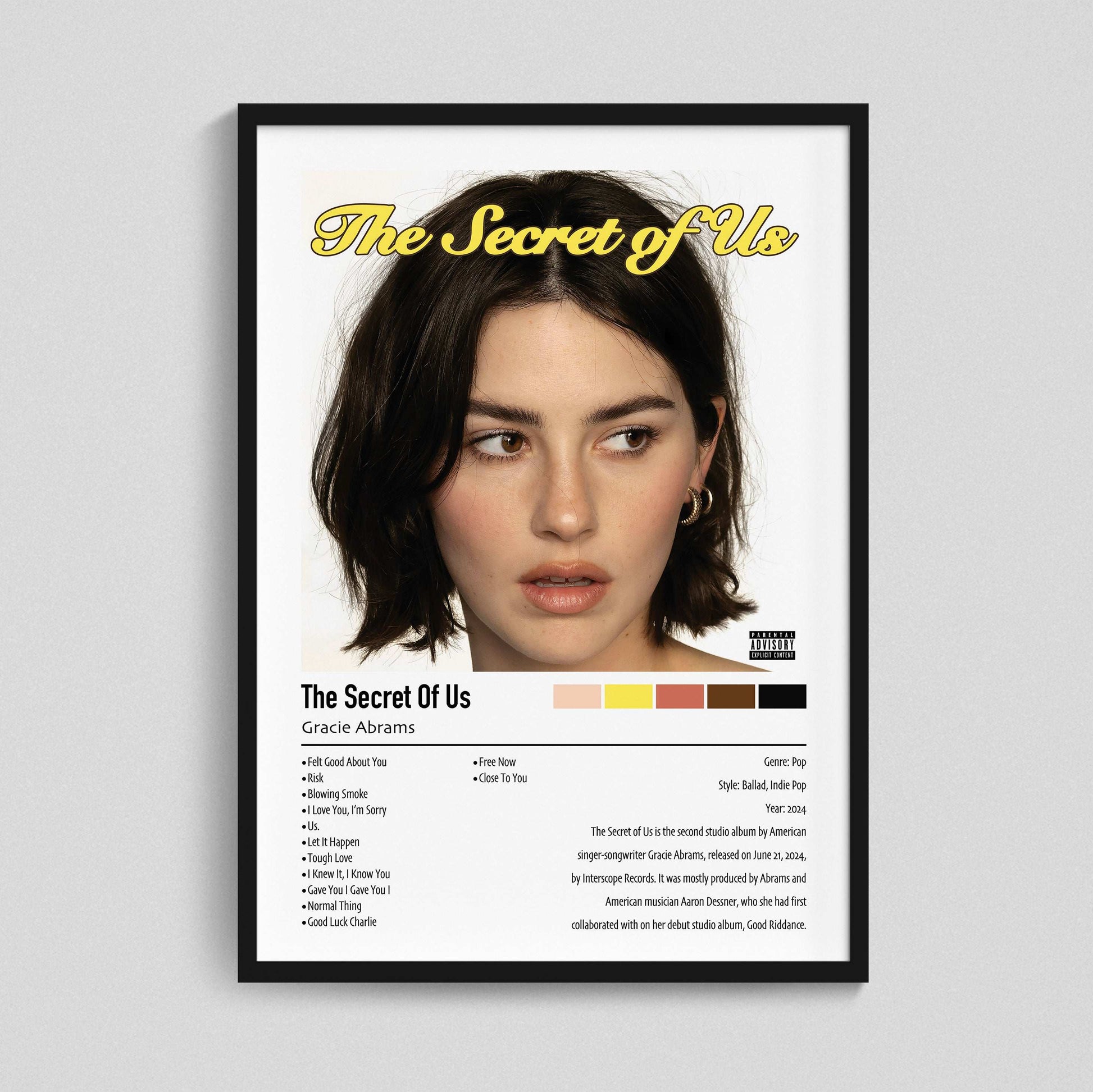 Gracie Abrams | The Secret Of Us | Custom Album Cover Poster Print