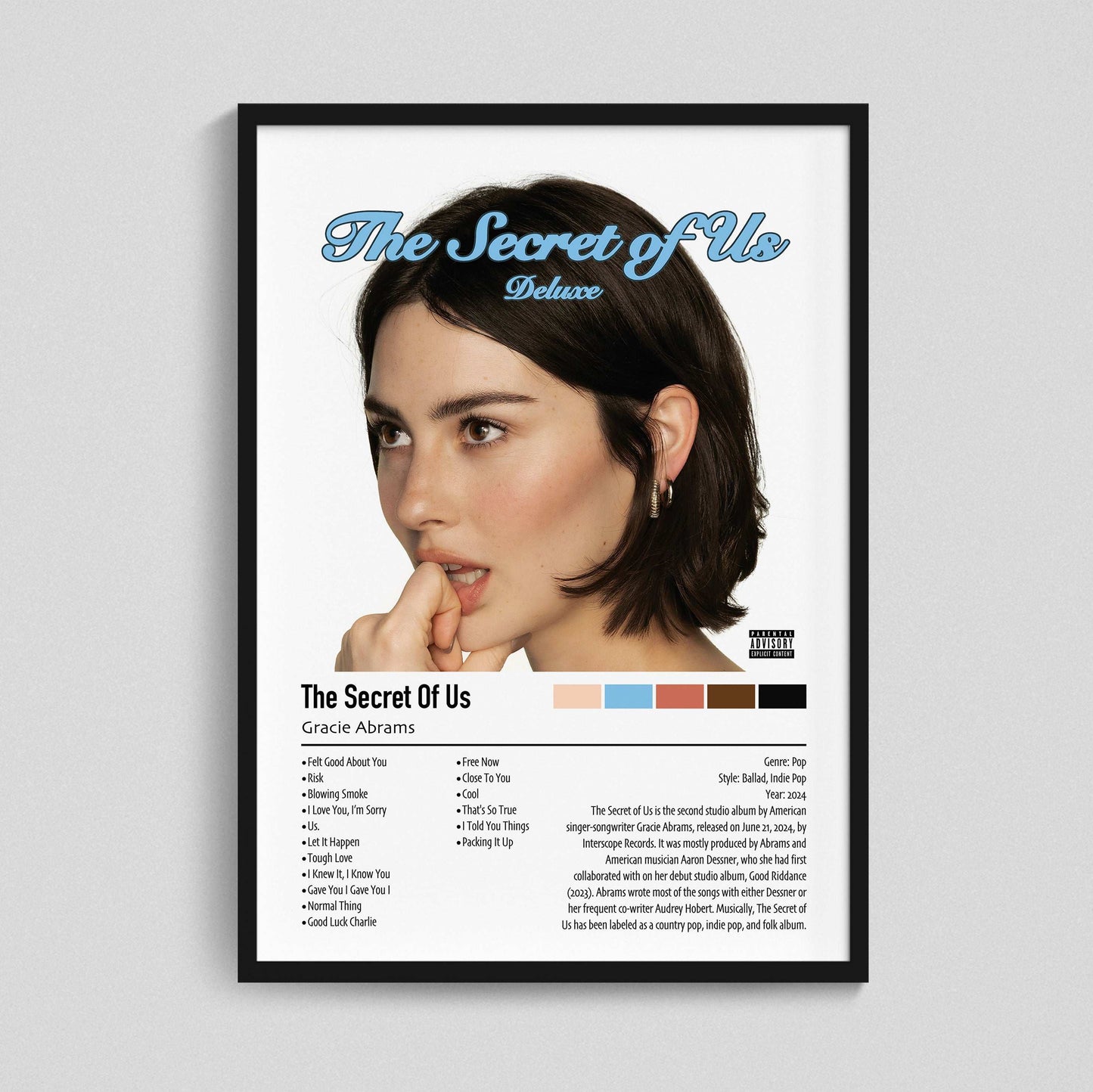 Gracie Abrams | The Secret Of Us (Deluxe) | Custom Album Cover Poster Print