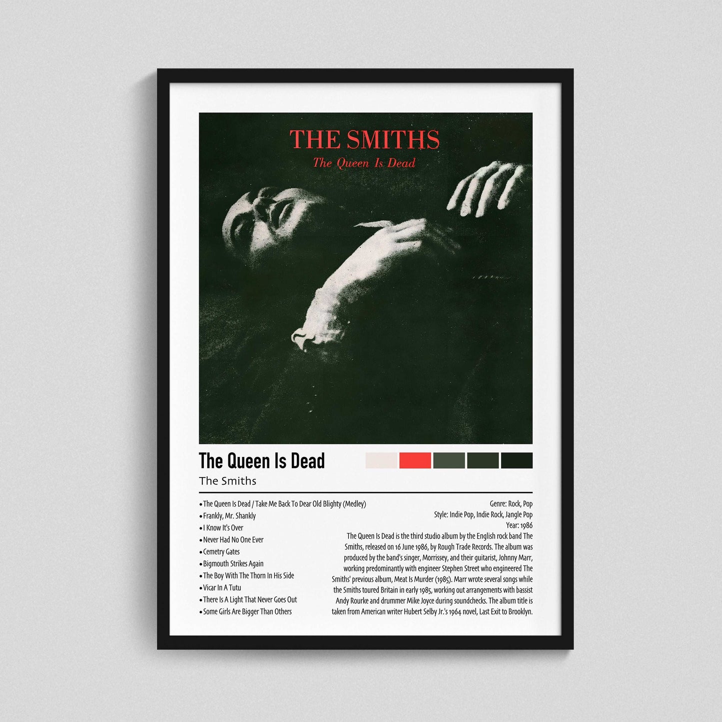 The Smiths| The Queen Is Dead | Custom Album Cover Poster Print