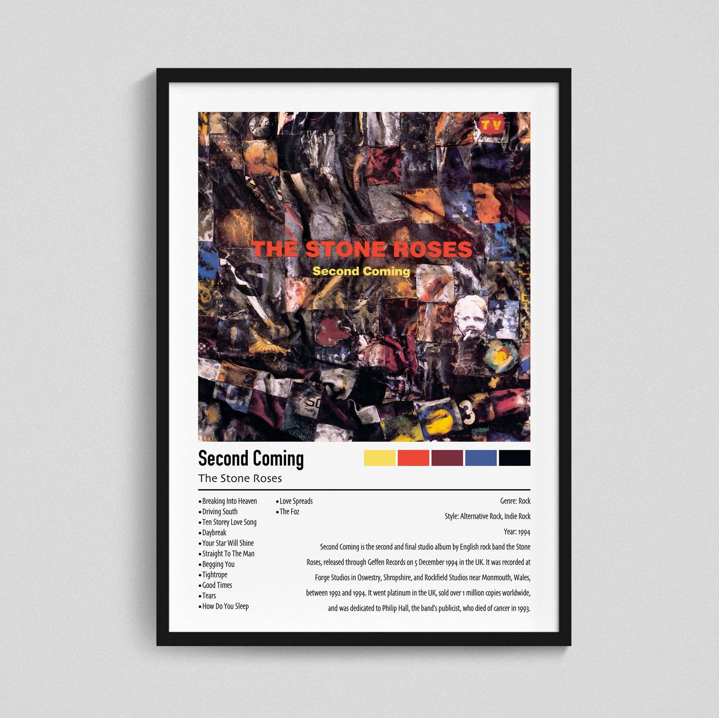 The Stone Roses | Second Coming | Custom Album Cover Poster Print