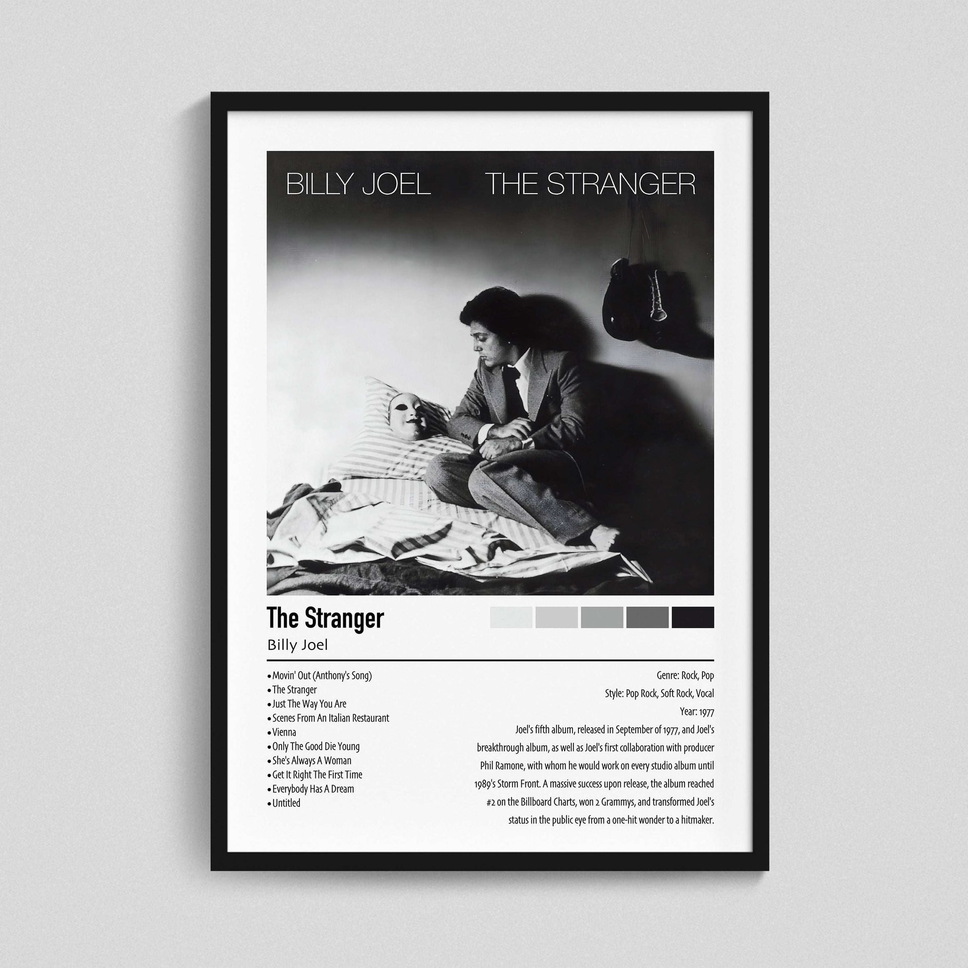 Billy Joel | The Stranger| Custom Album Cover Poster Print