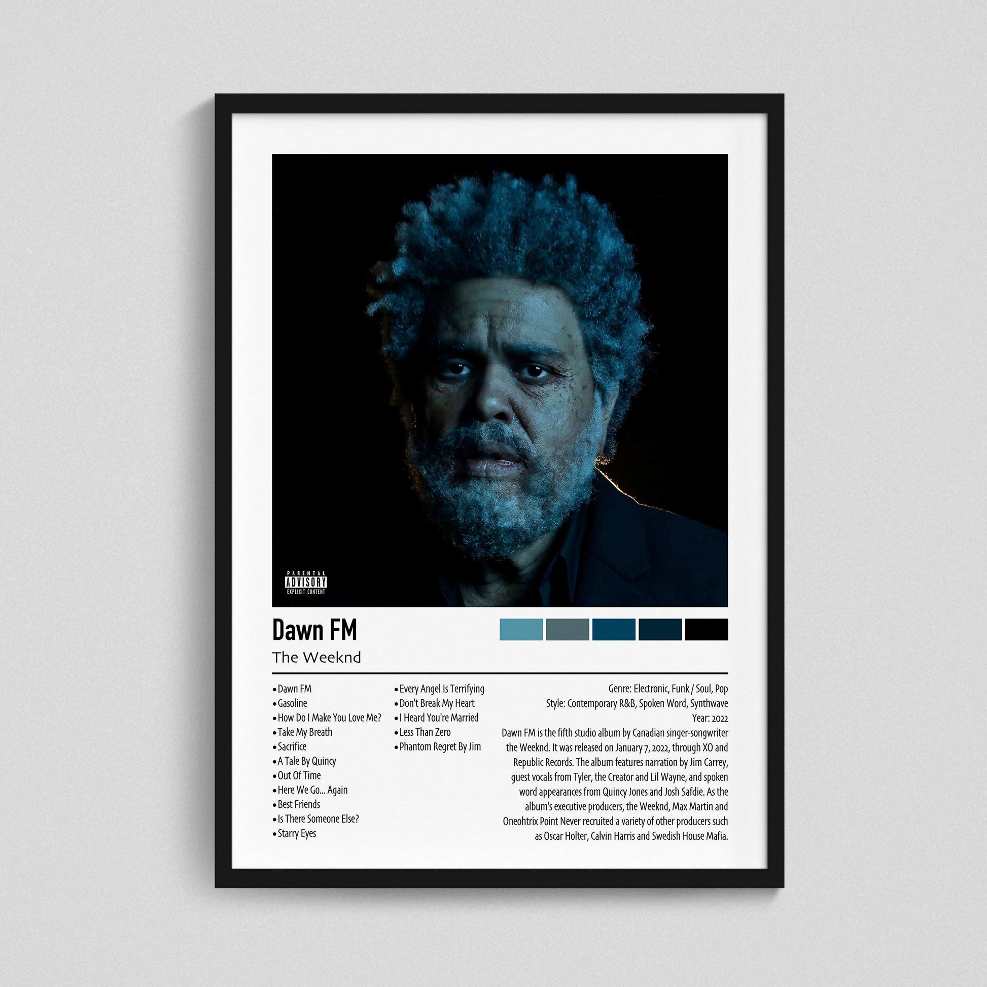 The Weeknd | Dawn FM | Custom Album Cover Poster Print