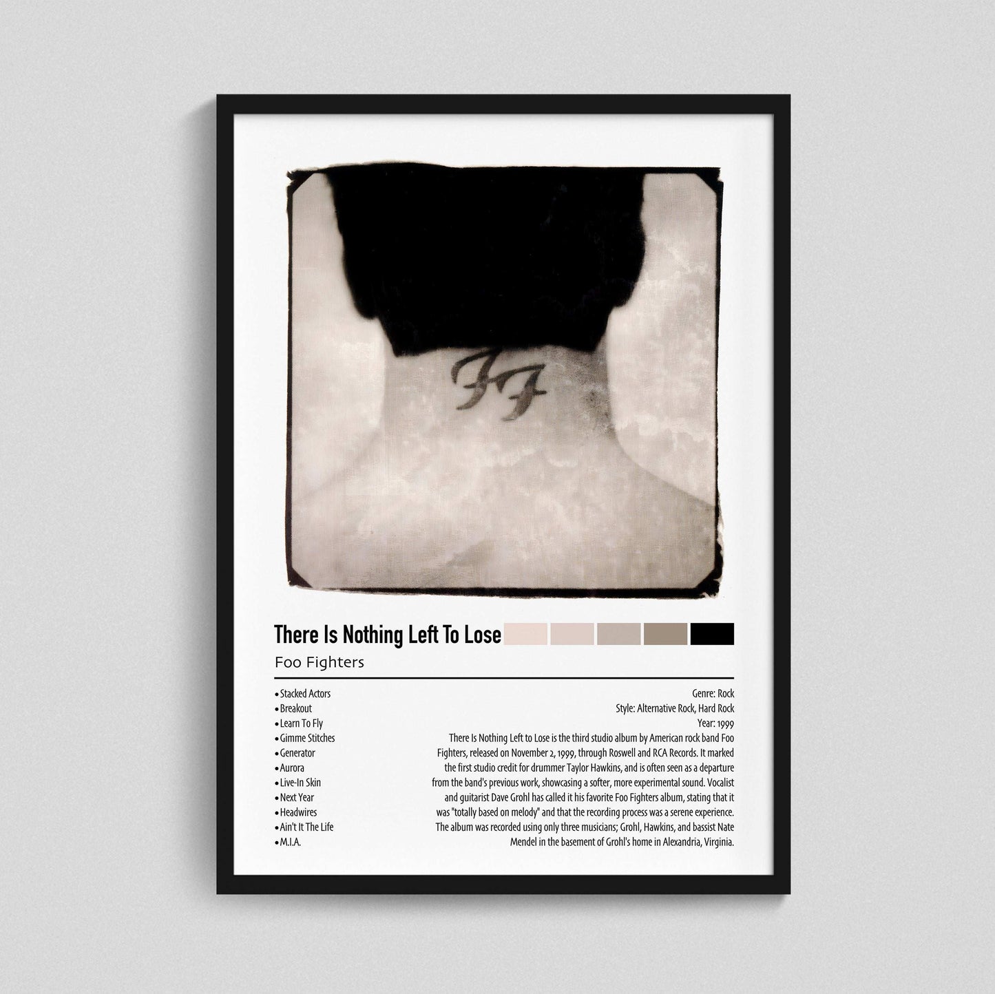 Foo Fighters | There Is Nothing Left To Lose | Custom Album Cover Poster Print