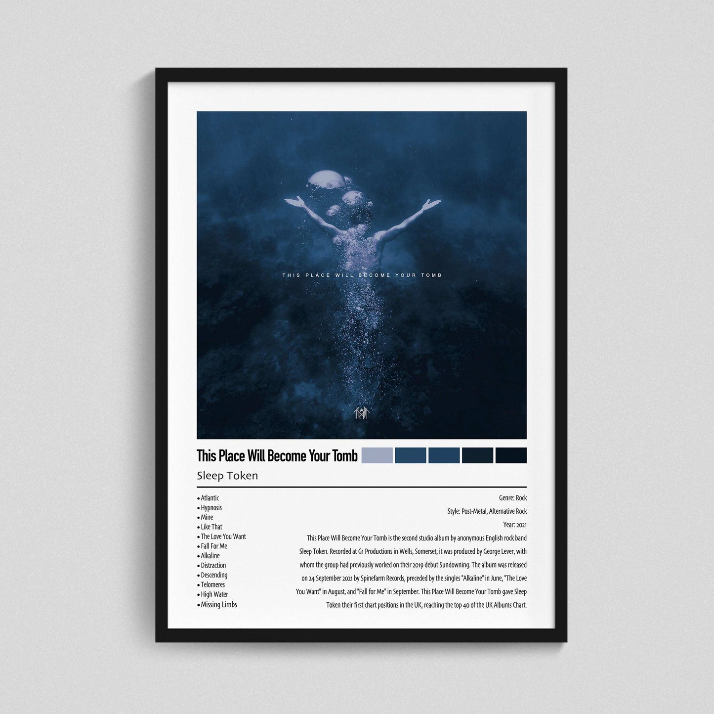 Sleep Token | This Place Will Become Your Tomb | Custom Album Cover Poster Print