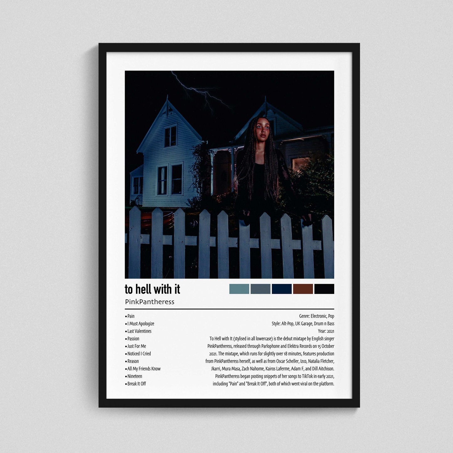 PinkPantheress | to hell with it | Custom Album Cover Poster Print