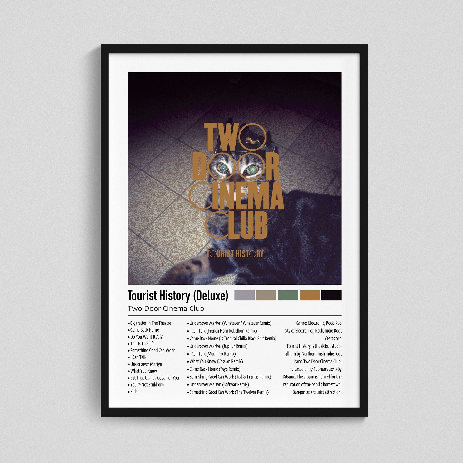 Two Door Cinema Club | Tourist History (Deluxe) | Custom Album Cover Poster Print