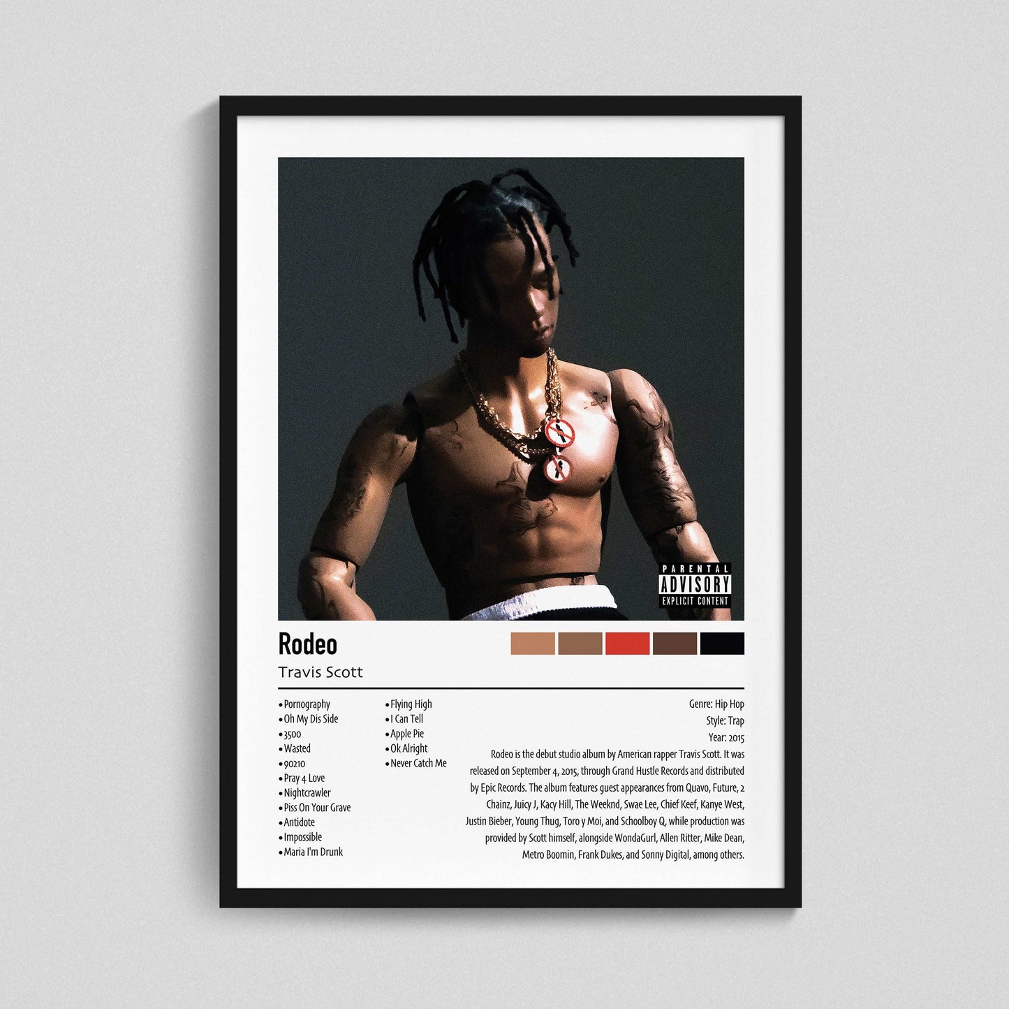 Travis Scott | Rodeo | Custom Album Cover Poster Print